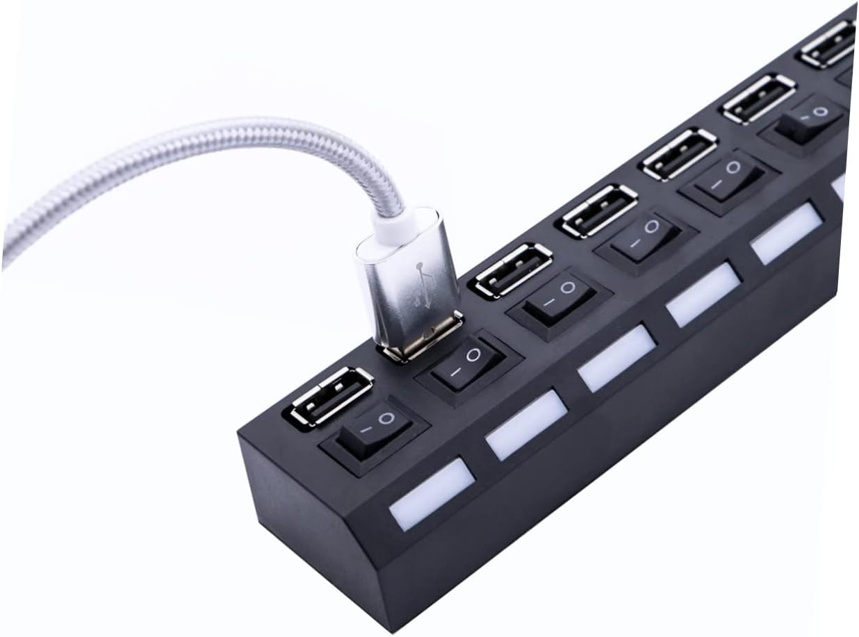 7 Individual Hub Practical USB Splitter Four-Port USB High Splitter Plug Laptop USB HUB Daily Use USB HUB USB Hubs Slim Laptop USB Hub for Laptop Socket Portable image number 6