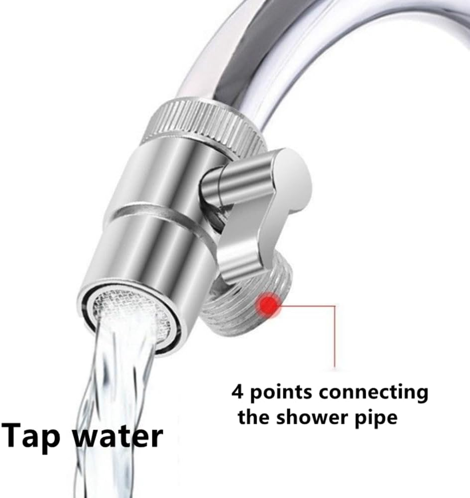 Faucet Splitter Diverter Valve to Hose Adapter,Shower Diverter Valves, Bathroom Kitchen Basin Sink Faucet Splitter Diverter Valve to Hose Adapter image number 4