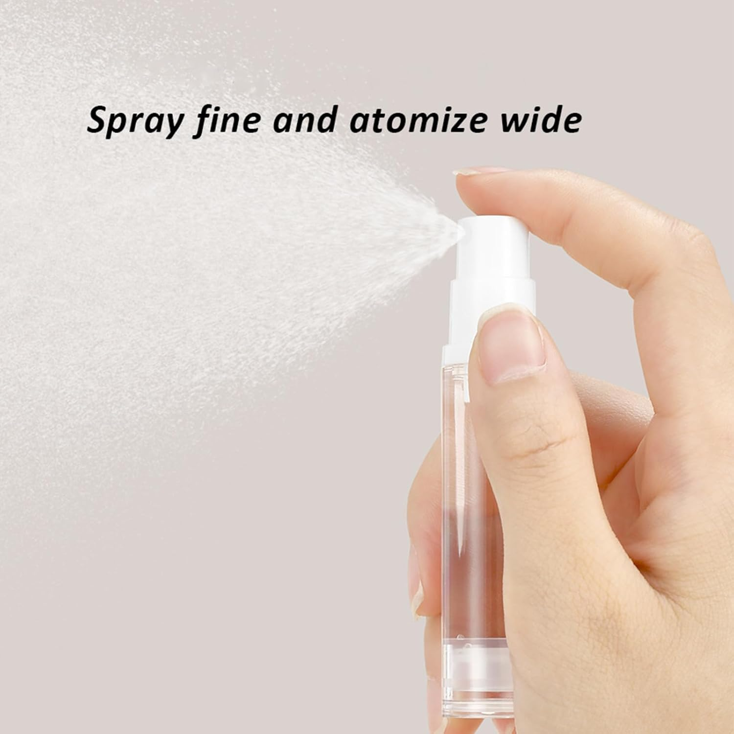 Kzvsiy 5 Pcs 10 Ml Airless Pump Bottles, Refillable Clear Plastic Lotion Containers, Vacuum Press Pump for DIY Foundation, Gel, Essence, Moisturizer-Travel Size Cosmetic Containers image number 3