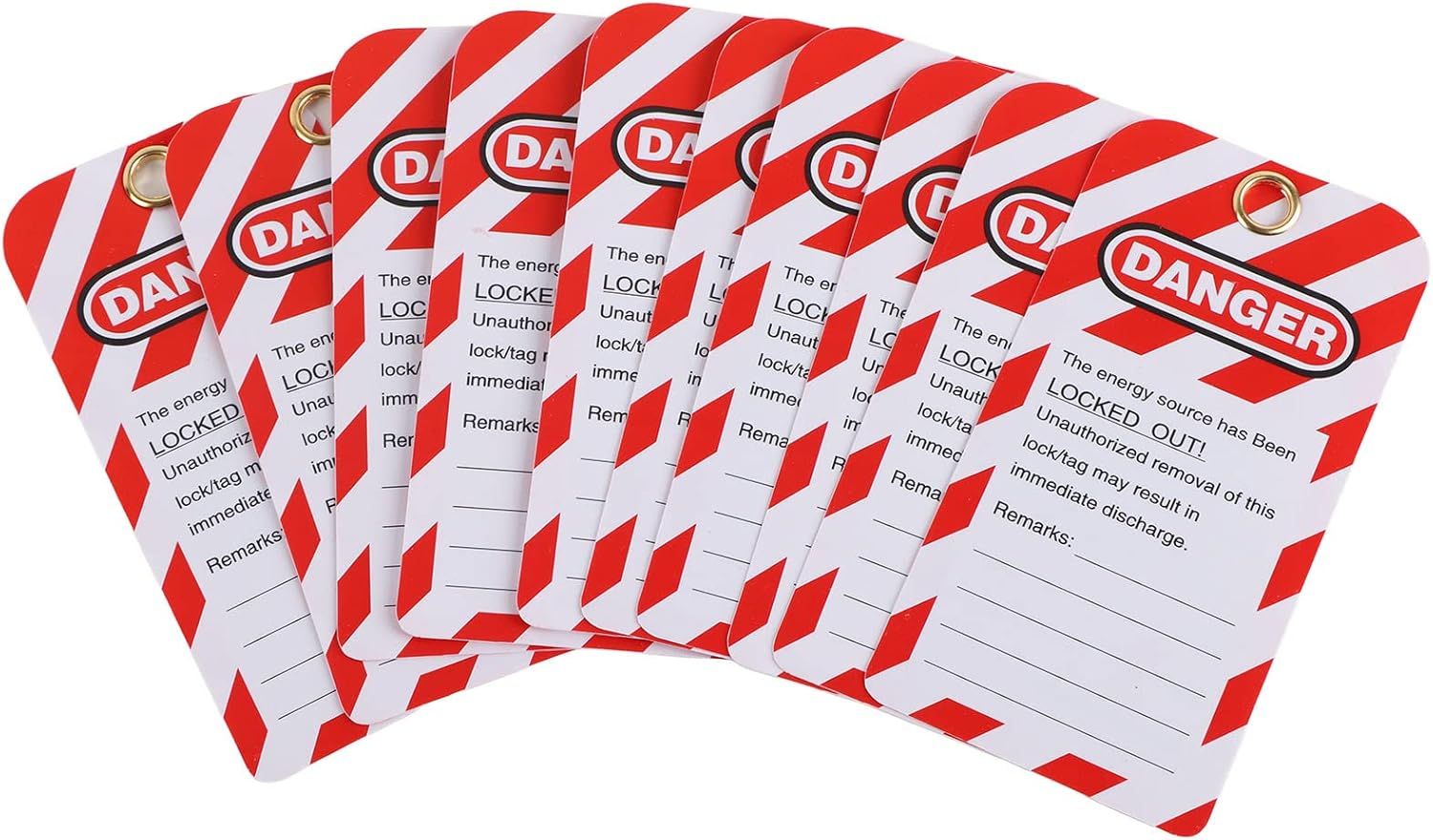 Industrial Lockout Tag Safety Warning PVC Label 10PCS for Coal image number 2