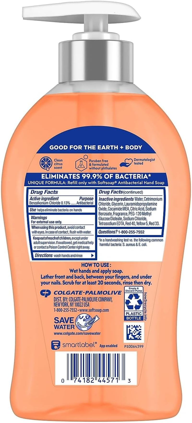 (Antibacterial Crisp Clean, 330Ml) - Softsoap Liquid Hand Soap Pump, Antibacterial Crisp Clean, 330Ml image number 6