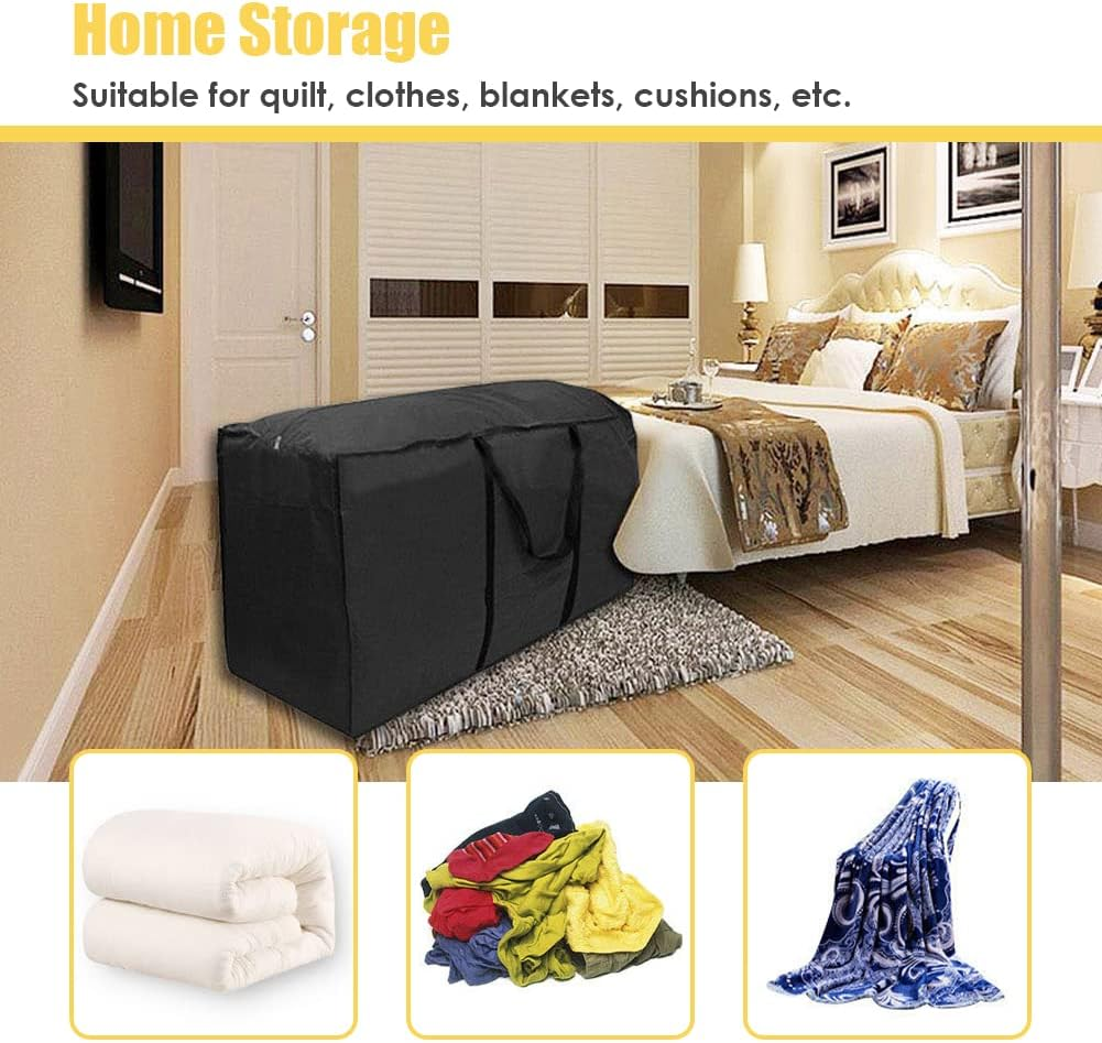 Gicov Patio Cushion Storage Bag Waterproof Extra Large Outdoor Furniture Bag Christmas Tree Storage Bag with Zipper and Handle Indoor Home Multi-Function Organizer (122X39X55Cm) image number 3