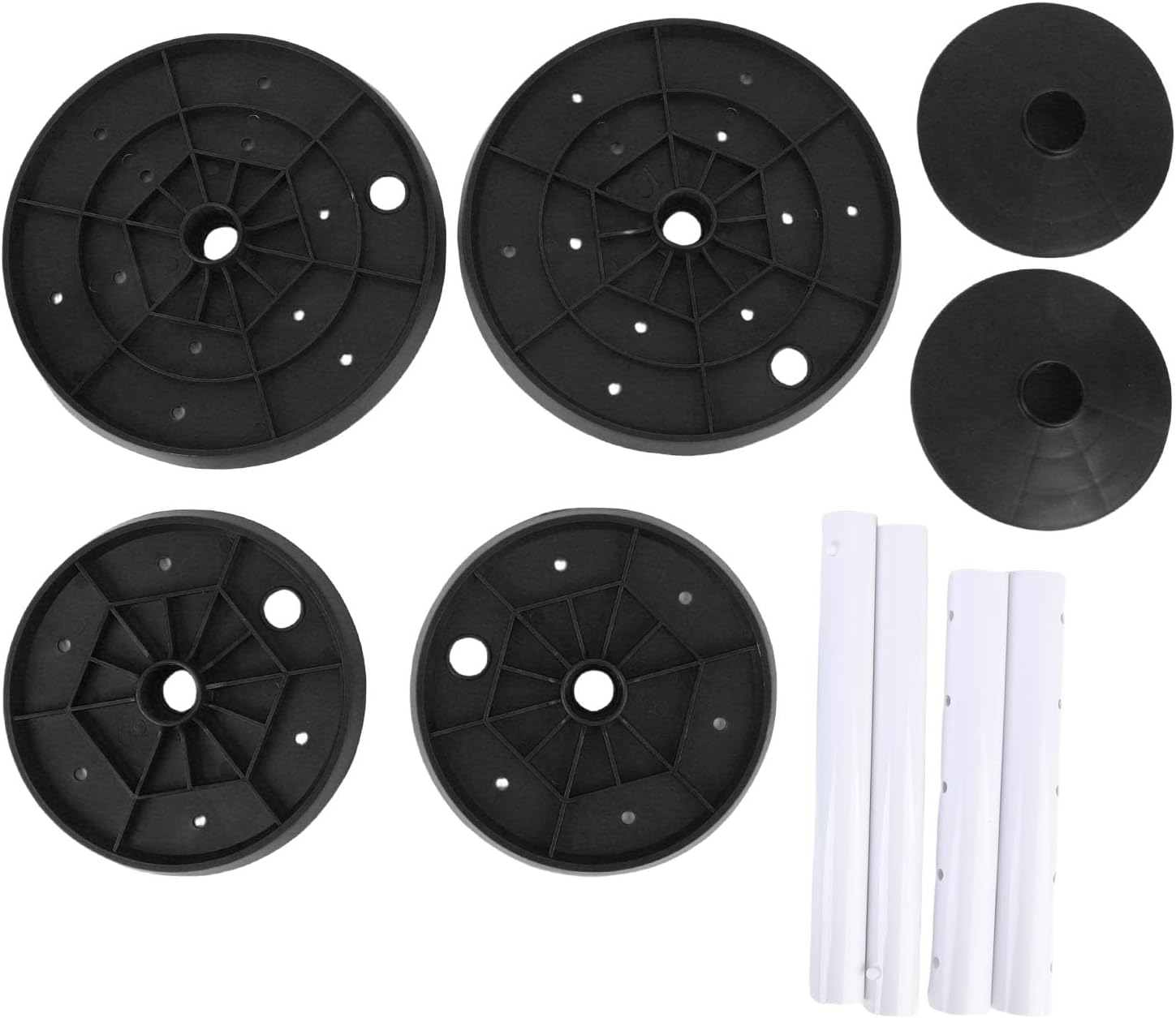 ASHATA 2 Sets Adjustable Height Plant Inserts with Drainage Hole Planter Filler Risers for inside Flower Pot Container (Black) - Green image number 5