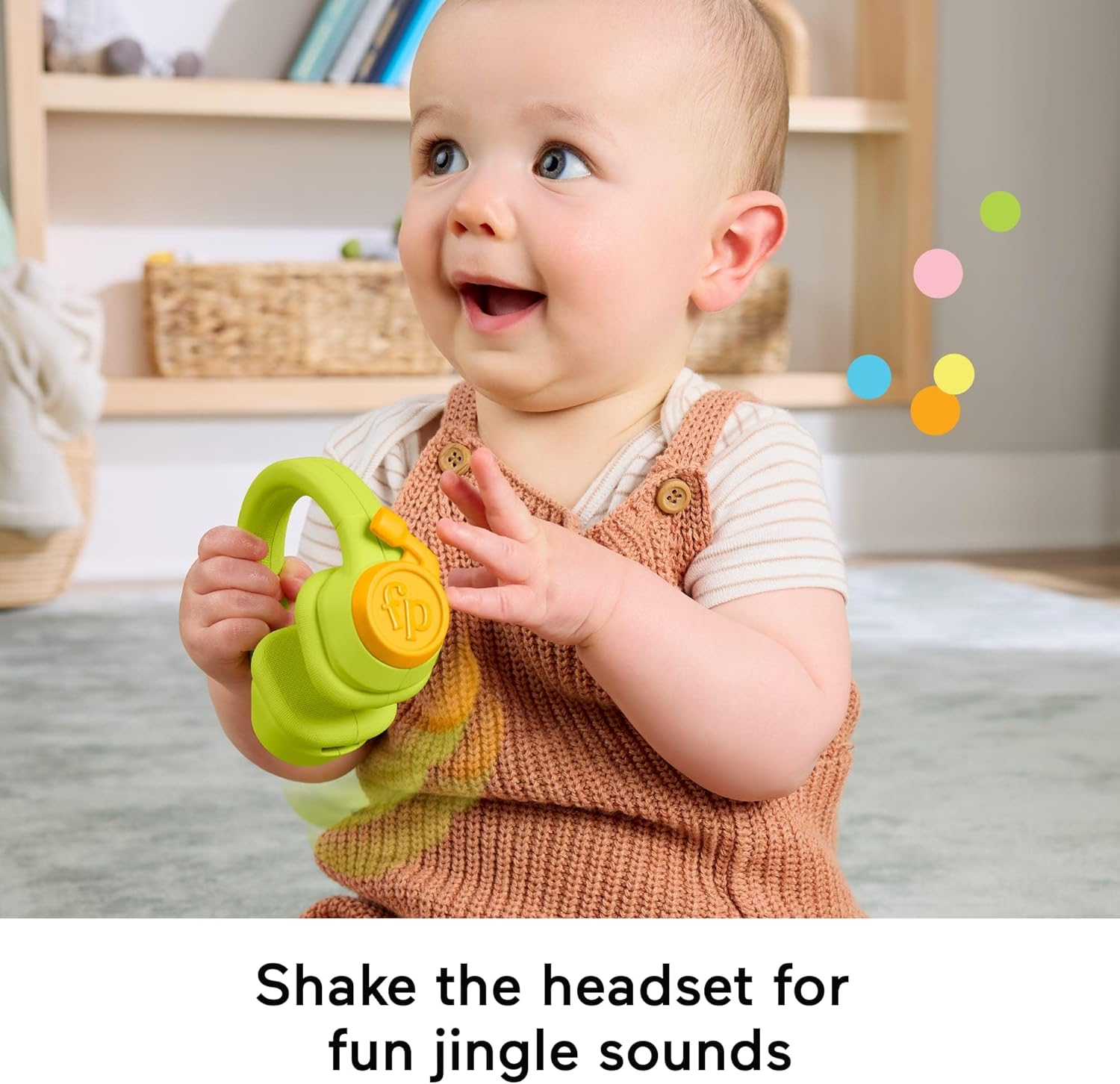 Fisher-Price Newborn Toys Level-Up Little Gamer Gift Set, Baby Rattle Teether & Crinkle Activities for Infants Ages 3+ Months image number 1