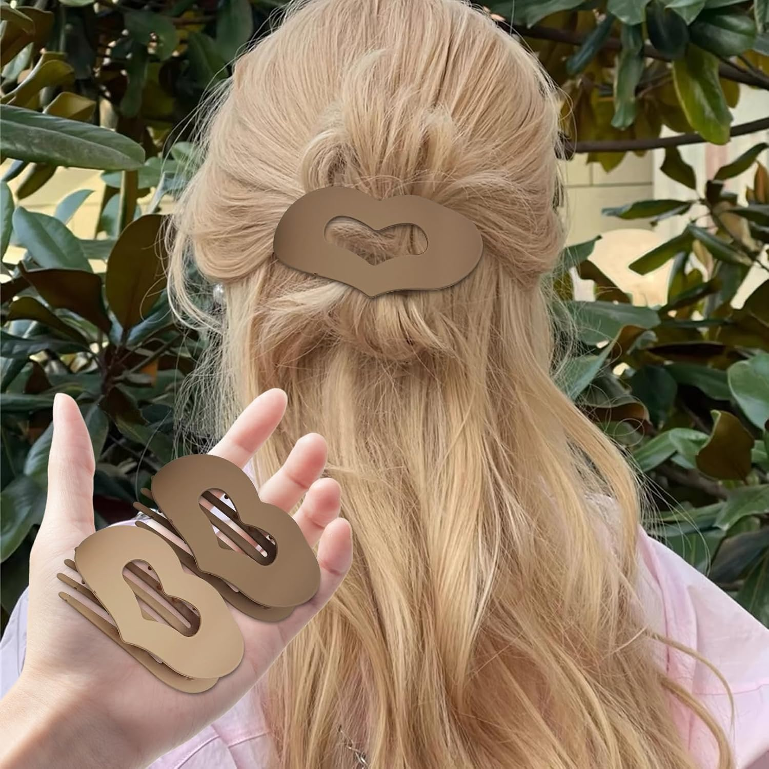 Pack of 6 Duck Beak Hair Clips, Women'S Heart Flat Hair Clips, Flat Hair Clips, Leopard Print Hair Clip, Thin Hair image number 6