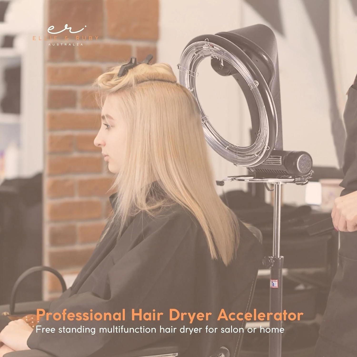 Standing Hair Dryer Accelerator Colour 360 Rotating Halo Rolling Salon Equipment image number 4