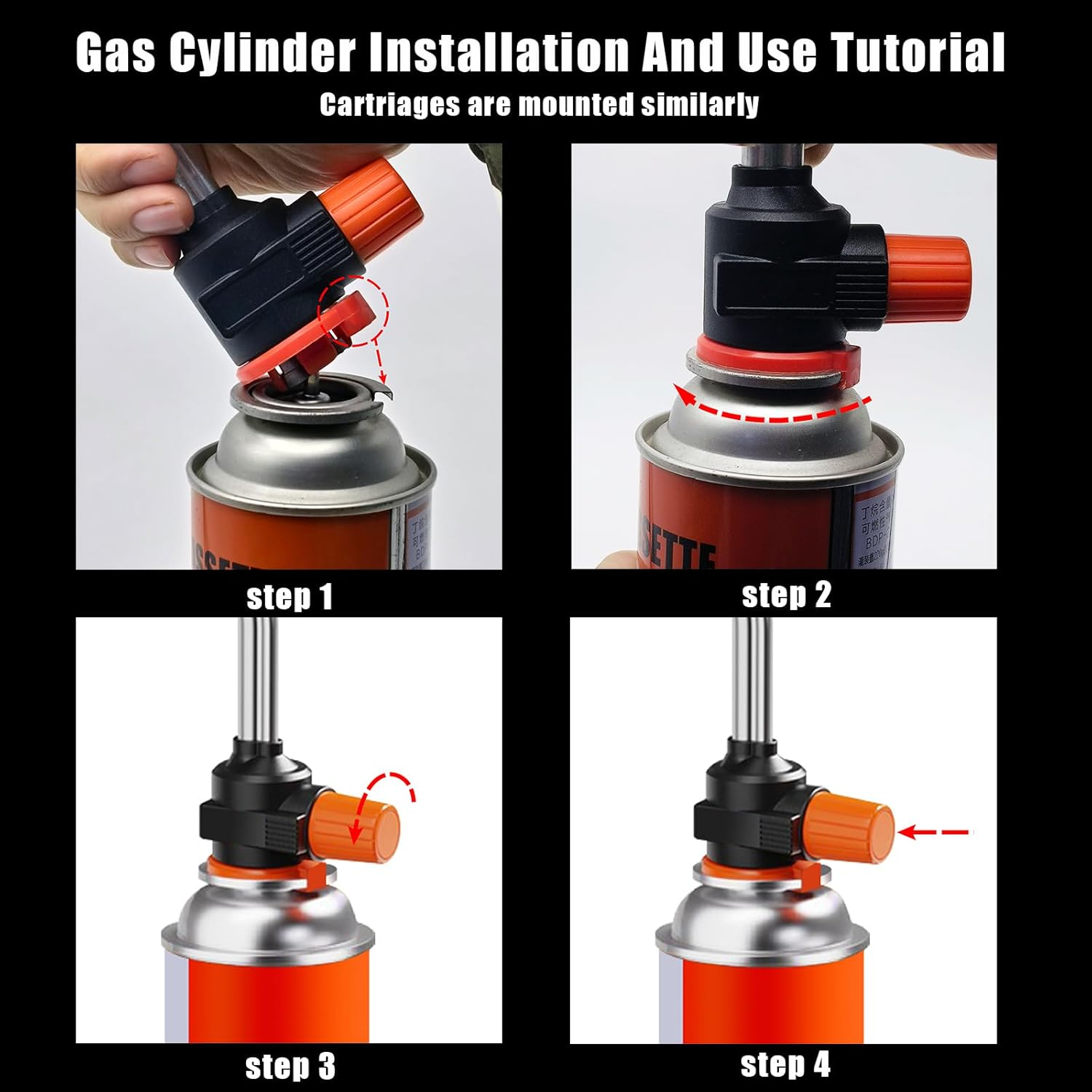 FOJI Gas Burner, Gas Blow Torch,Flame Adjustable, Butane Blow Torch, 360&deg; Omni-Directional Use for Cooking, Bbqs, Camping, Sweets Making, Charcoal Fire, Roasting, Welding Soldering (Fuel Not Included) image number 6