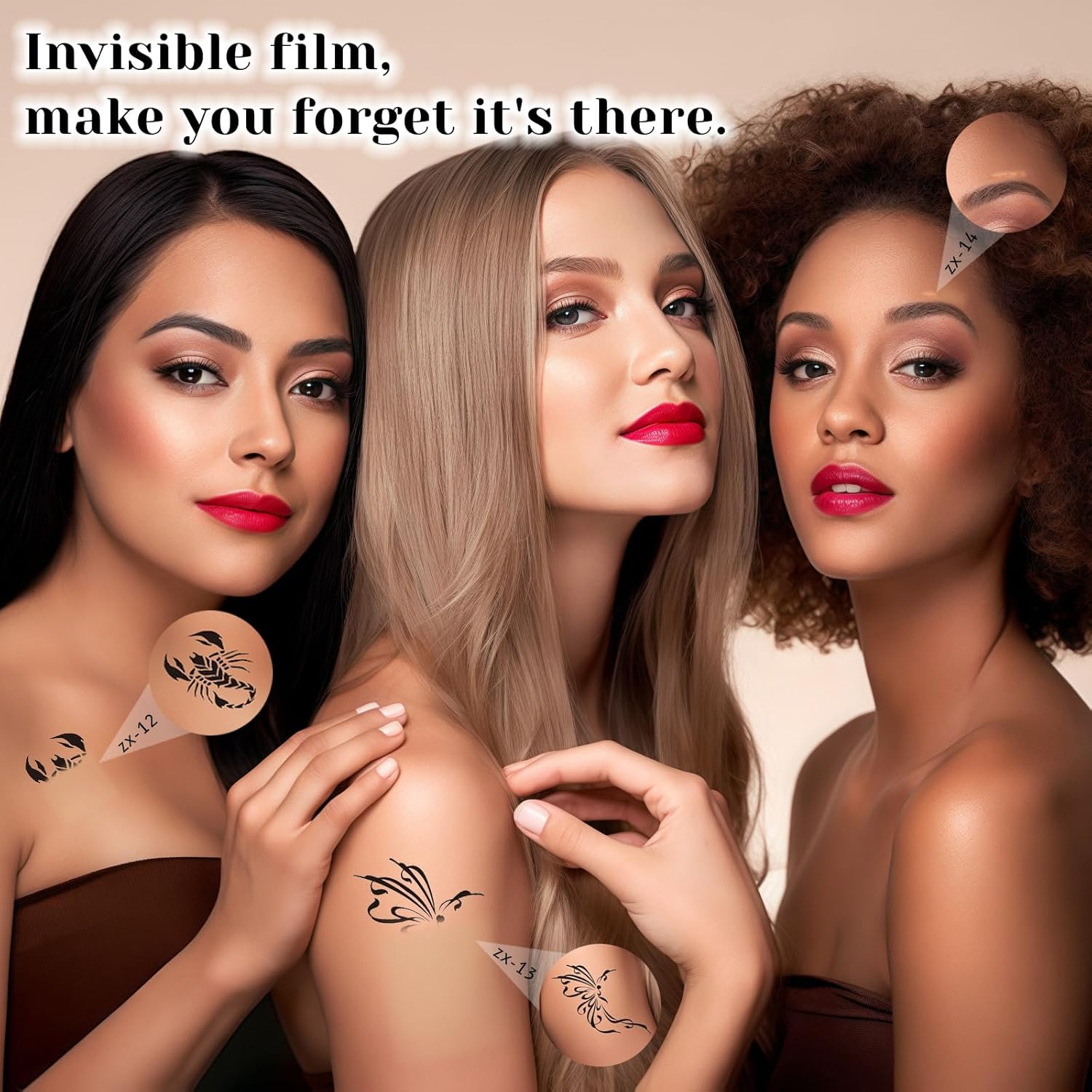 DAGEDA 8Pcs Tattoo Cover up Patch,Natural Looking Cover up Tattoos and Scar,Tattoo Cover up Tape, Invisible Waterproof Body Concealer Makeup Sticker-Natural