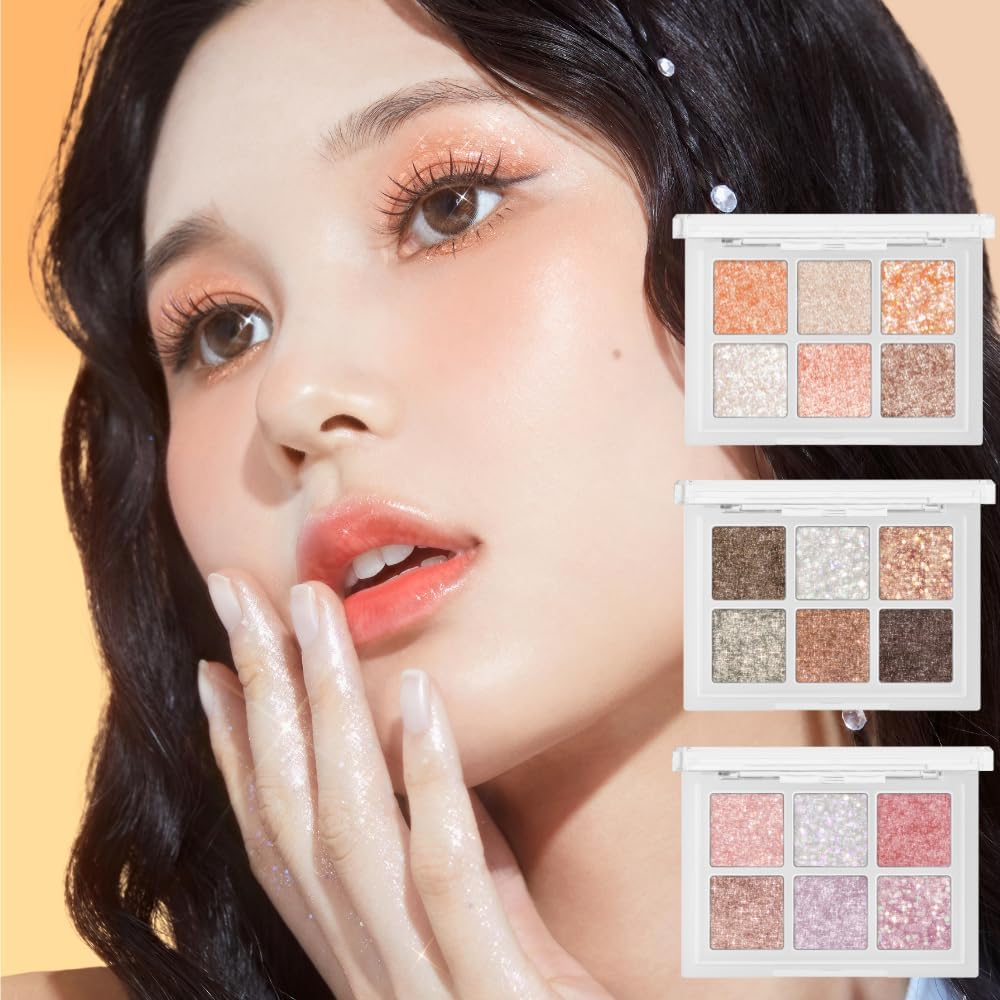 ABOUT TONE OH:MY Glitter Pop 3 Colors &ndash; Glitter Eyeshadow Palette, High Pigment, Eye Shadow Balm, Highlighter Makeup, Shimmer Pearl Eye Shadow, Long-Lasting, Korea Eye Makeup (02 MY:FAIRY) image number 3