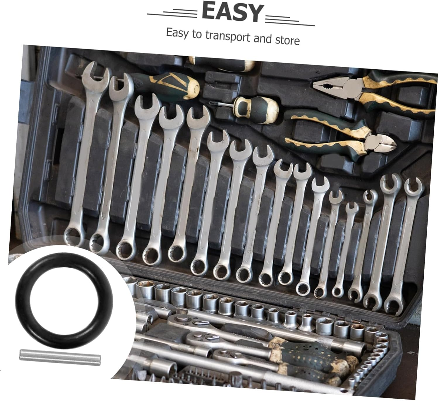 WHAMVOX Electric Wrench Socket Retainer -Ring 6 Sets Sturdy Drive Retaining Pin for 8-19Mm Sockets Compatible Torque Multiplier Wrench Tools image number 1