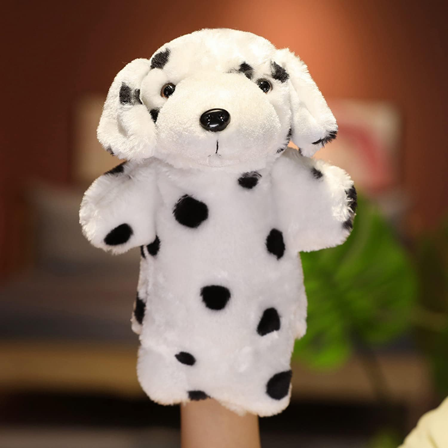 Plush Puppets Dog Puppy Stuffed Animal Toys for Imaginative Pretend Play Storytelling (White) image number 1