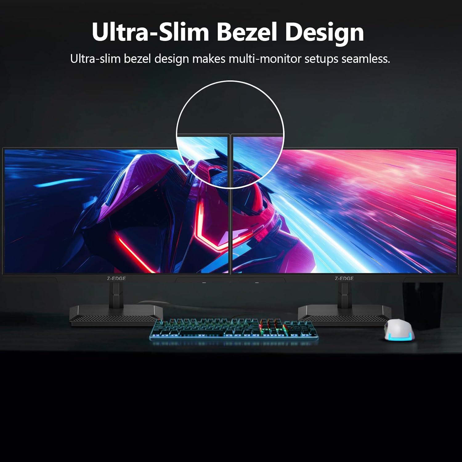 Z-Edge 27 Inch IPS Gaming Monitor 2K, 260Hz (DP1.4&times;2), QHD Computer Monitor 2560X1440, 1Ms MPRT, 144Hz (HDMI2.0&times;2), Freesync, VESA 100 * 100Mm, Tilt Adjustable (DP Cable Included) image number 5