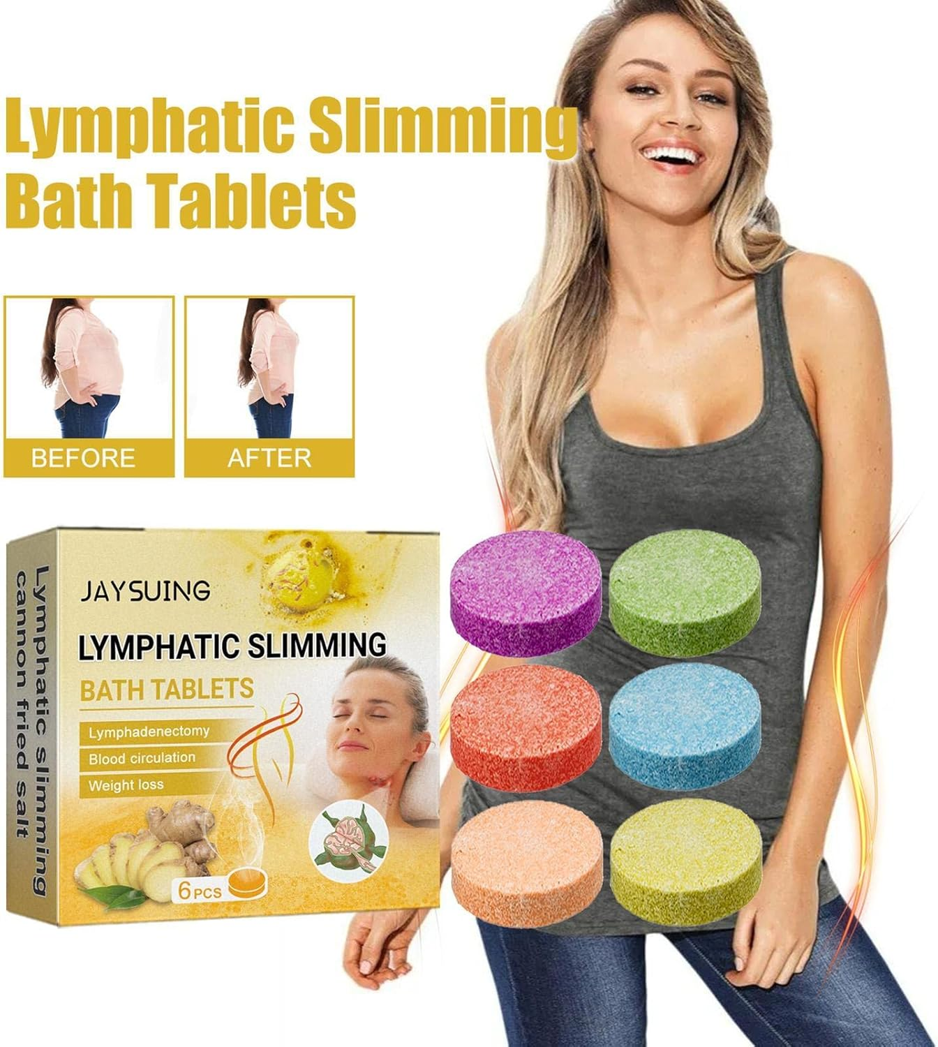 Shower Steamers, Bath Bombs Steamers | Slimming Shower Tablets, Handmade Bathbombs, Spa Relaxation Gifts, Valentines Mothers Day Gifts for Women Pisole image number 3