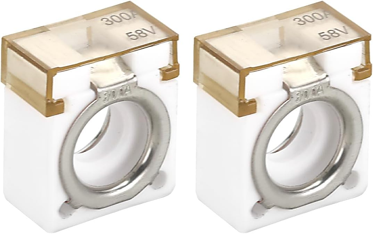 Emagtech 2Pcs 300A 58V Automotive Square Battery Fuse Terminal Metal Ceramic Fuse Replacement Parts for Circuit Protection of Automotive RV Crane Oower Supply image number 3