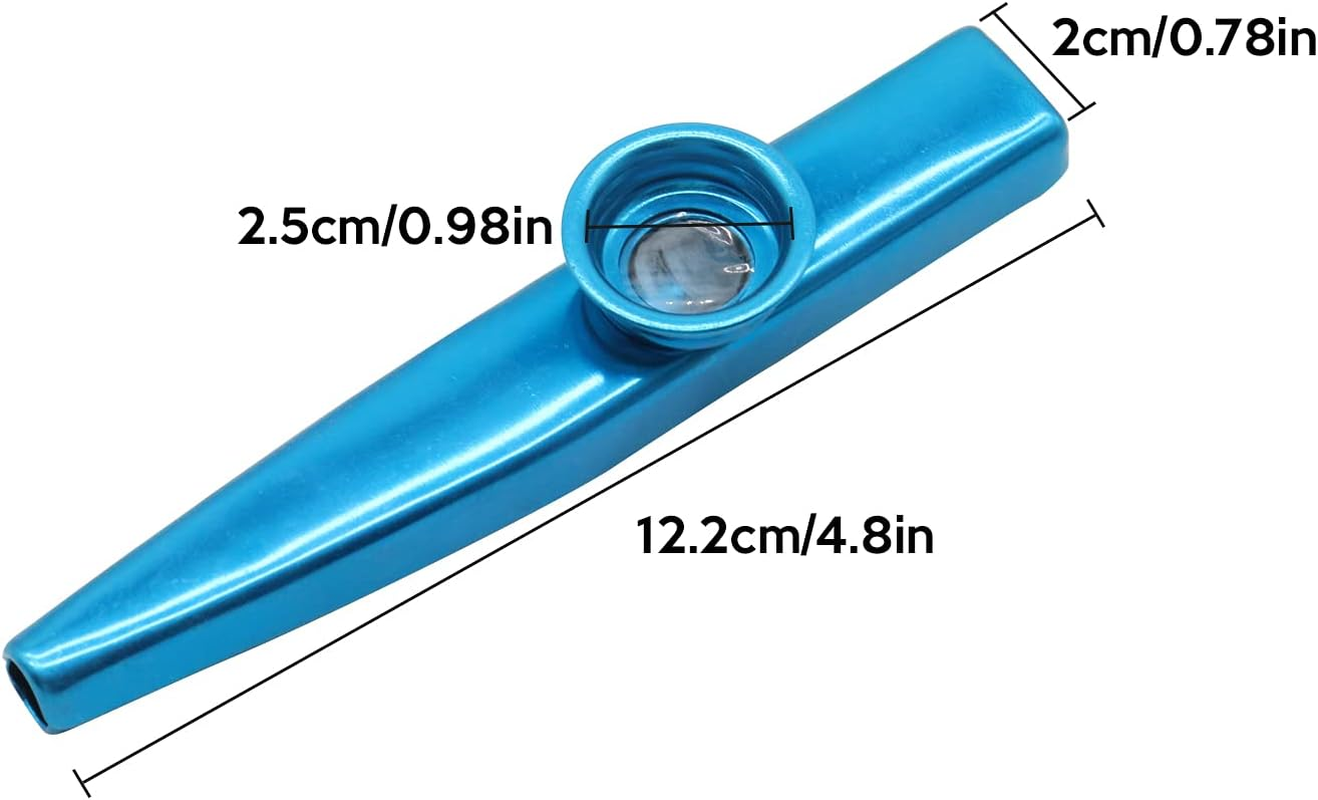 Metal Kazoo Set Worthplanet 6 Pcs Mouth Kazoo Aluminium Alloy Kazoo for Kids and Adults Gift Prize and Party Favors W090009