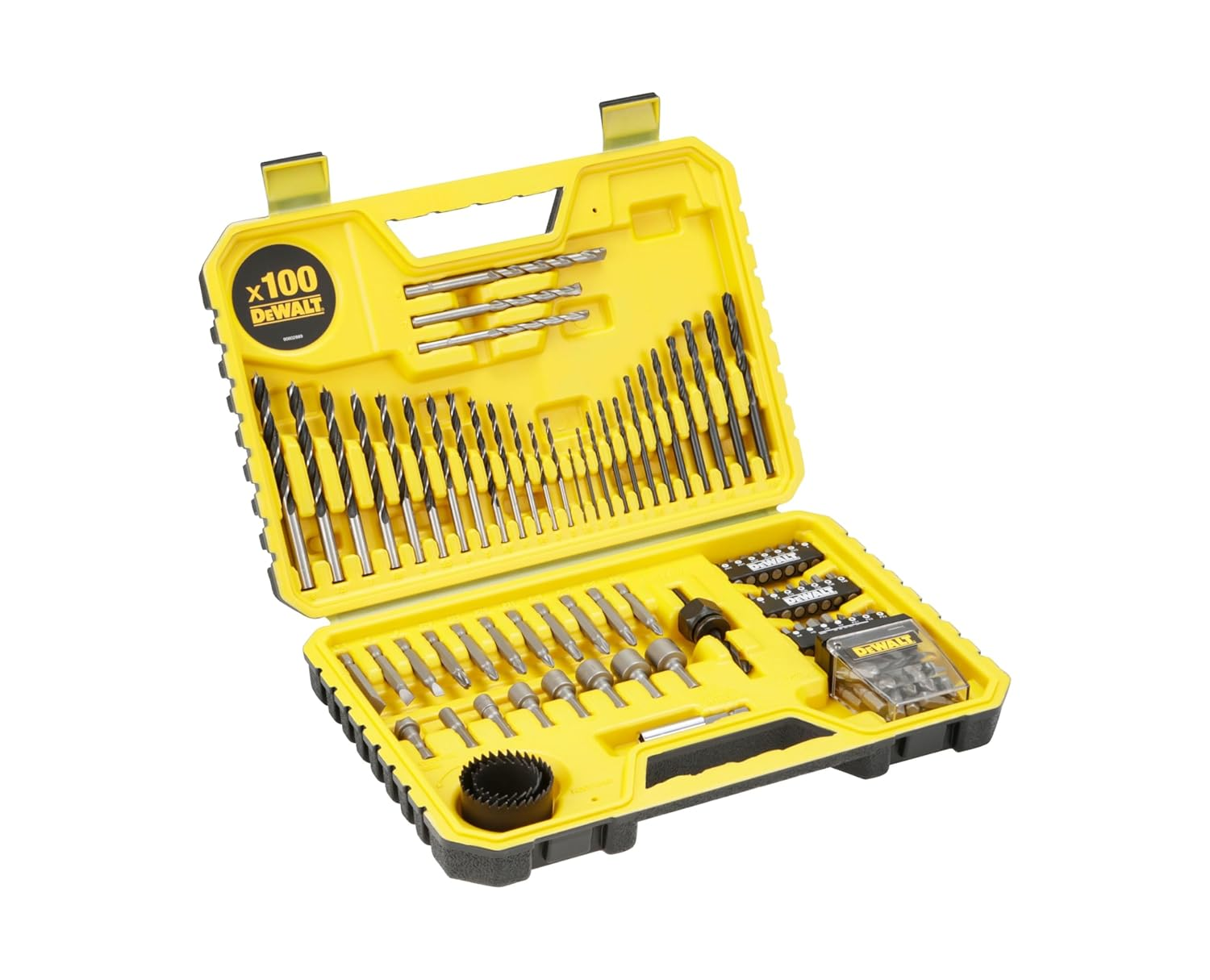 DEWALT DT71563-QZ Combination Drill Bit Set - 100 Pieces - Black Durable Case Included image number 2