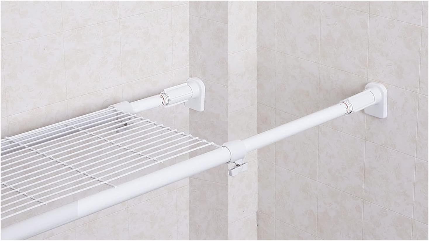HEIAN SHINDO TAI-2 Tension Shelf, Strong Type, Mesh, White, Load Capacity 110.2-66.1 Lbs (50-30 Kg), Width 28.7-44.1 Inches (73-112 Cm), Heian Shindo Kogyo image number 4