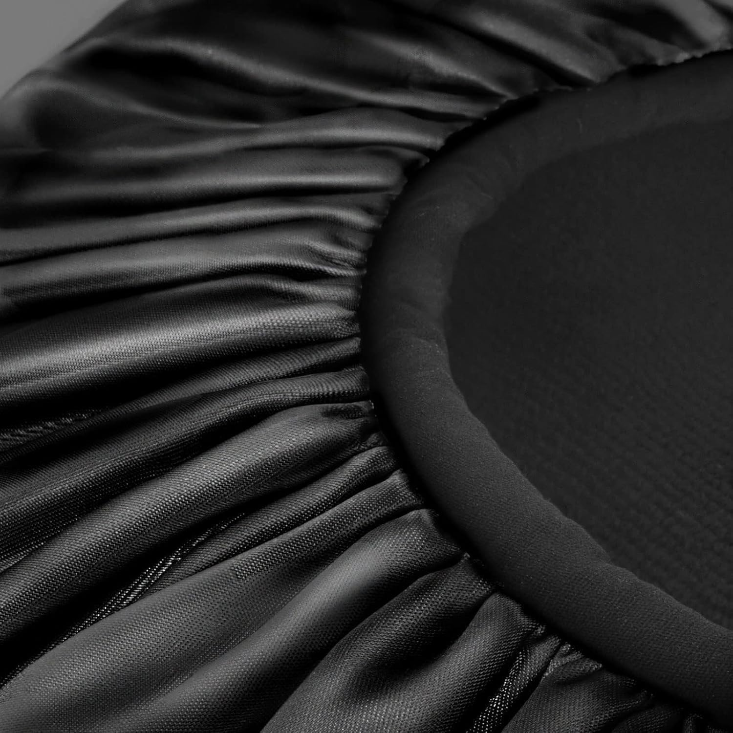 Shower Cap,Terry Lined Shower Cap for Women Reusable, Triple Layer Waterproof Bath Cap, Extra Large for Women Long Hair (Black, One Size) image number 5