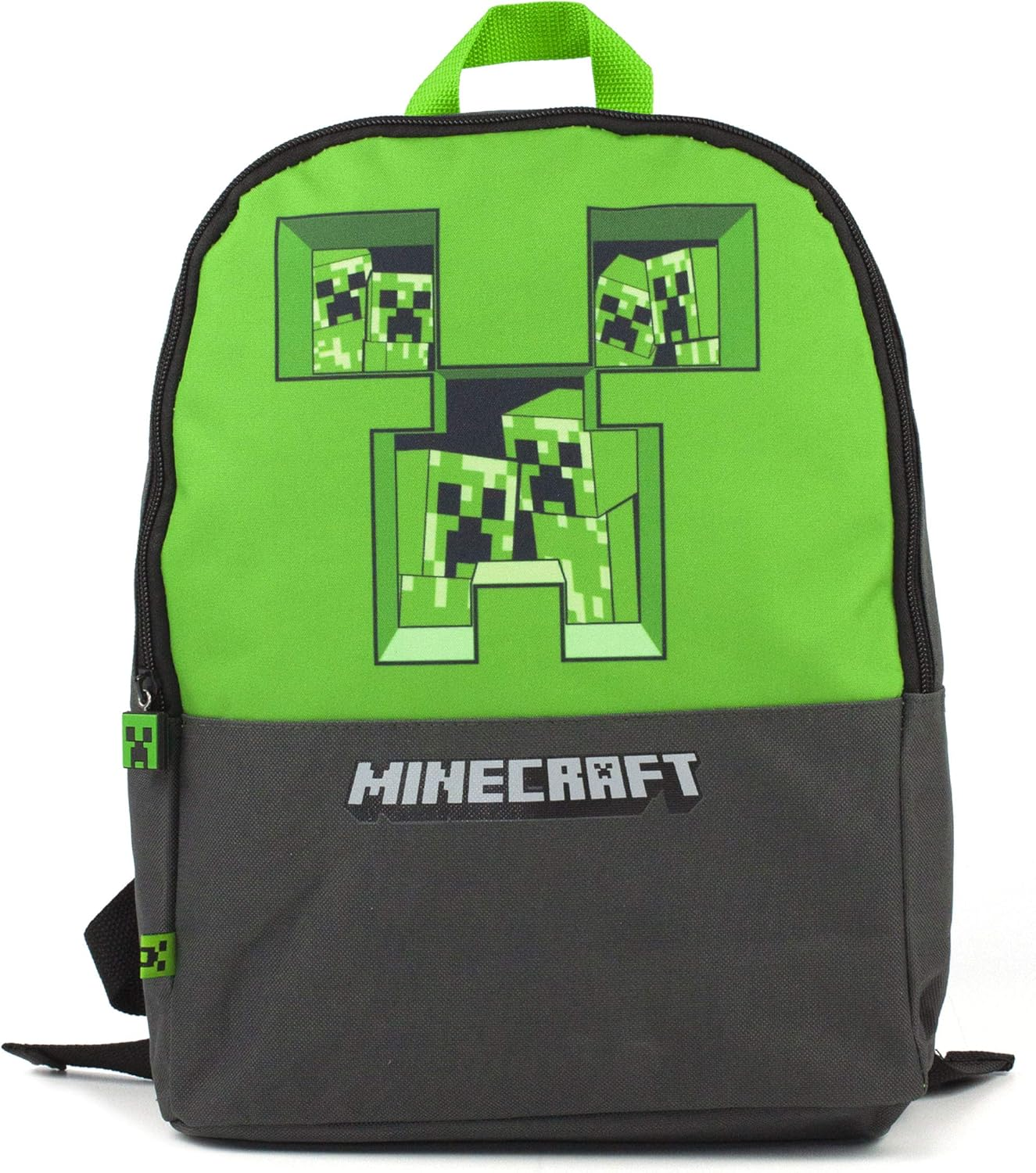 Minecraft Backpack Kids Pixel Creeper Breakthrough Grey School Bag One Size image number 3