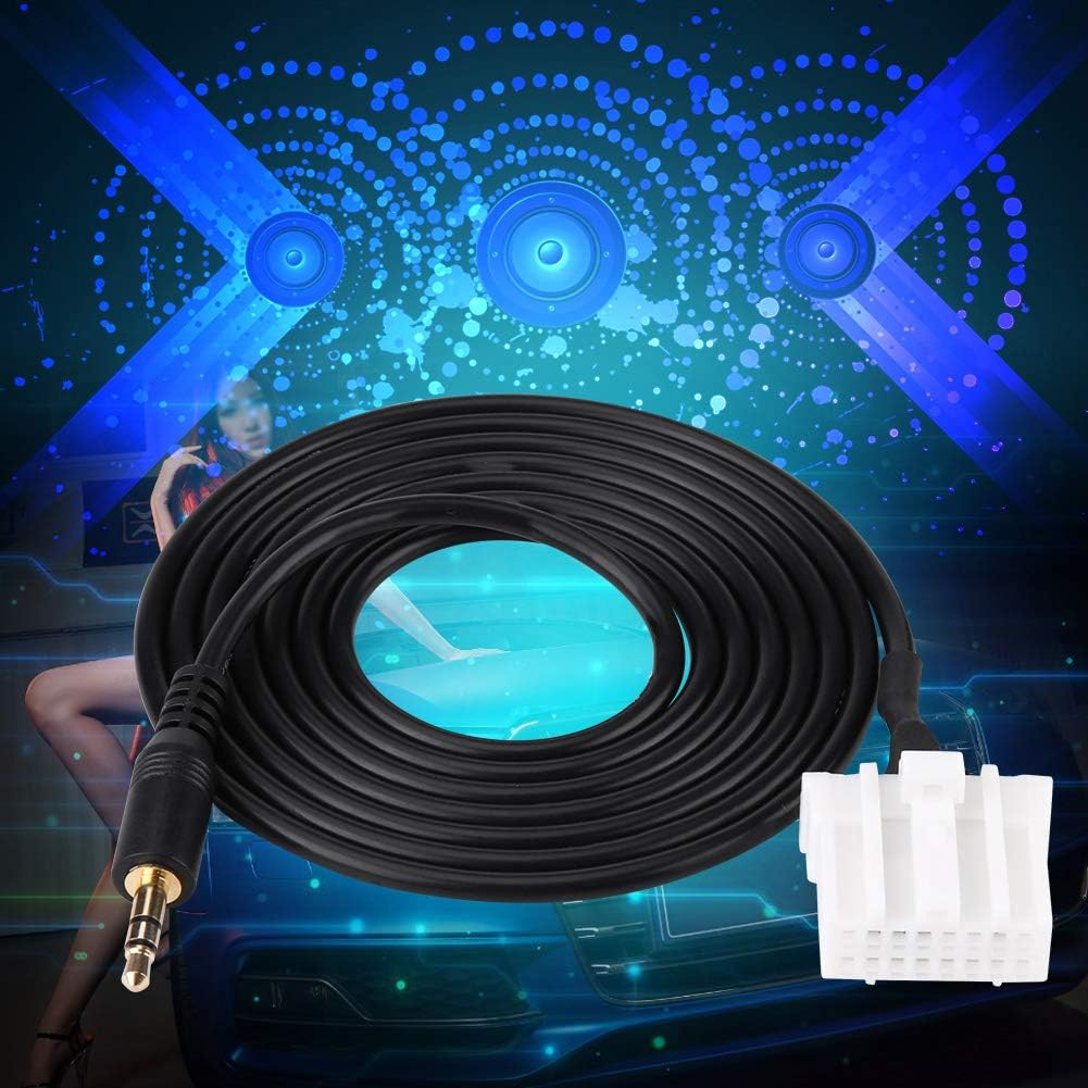 Car Audio Aux Cable Adapter, 3.5Mm Jack CD Interface for Mazda 2 3 5 6 M3 M6 MX5 RX8 2006-2013