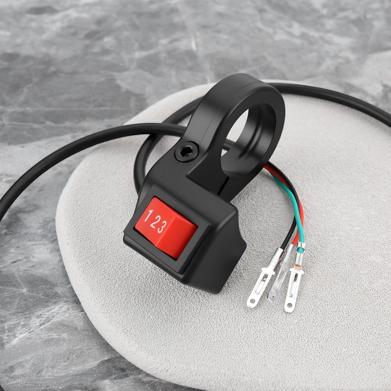 Ecsing 2Pcs 22Mm Handlebar 3 Speed Module Switches for Motorcycle E-Bike Scooters image number 1