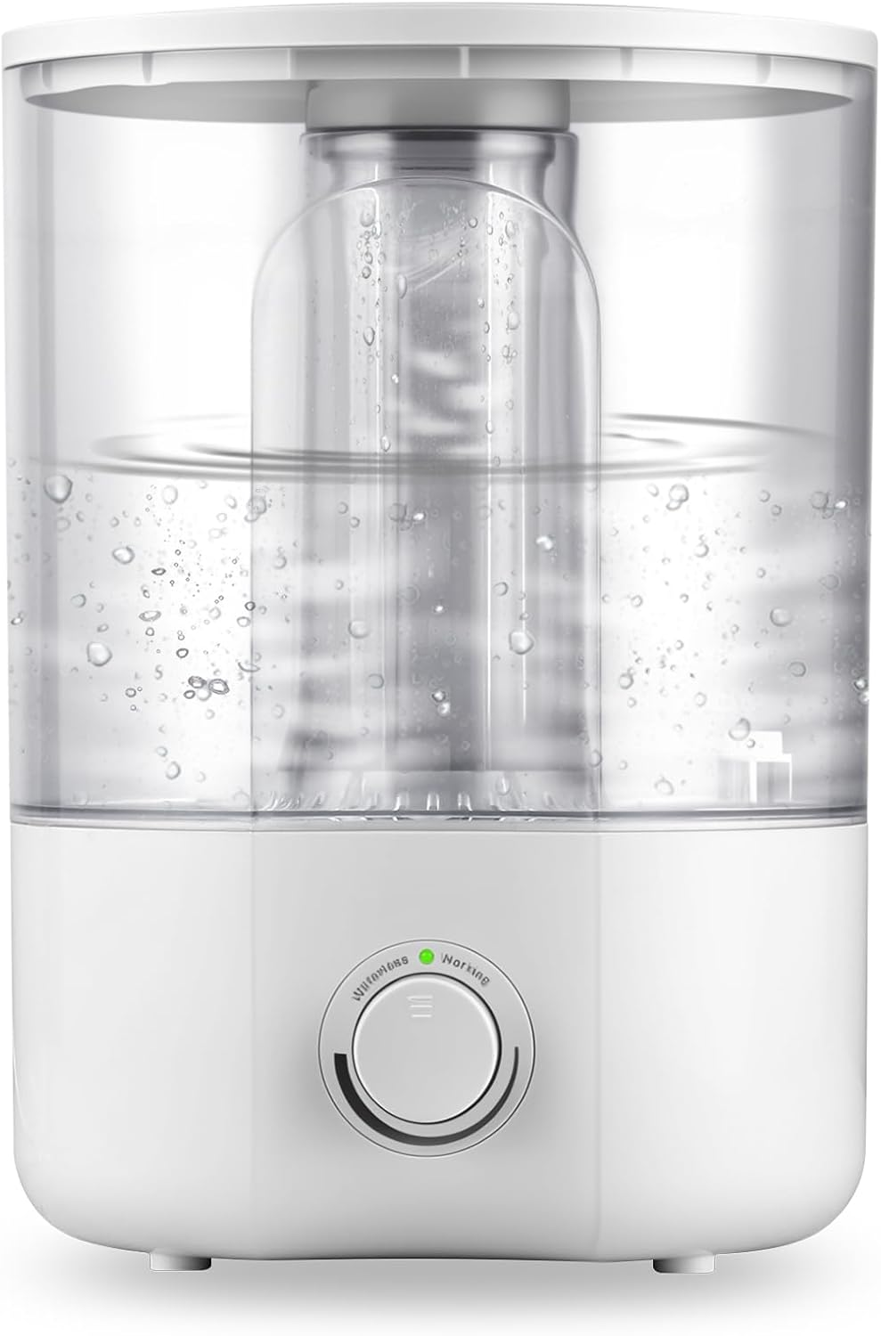 Air Humidifier for Whole House Room, 4L Ultrasonic Cool Mist Humidifier for Large Room, Adjustable 360&deg; Knob, Auto Shut-Off, Aroma Diffuser, Essential Oil Function, Lower Noise, Humidify for Any Room. image number 3