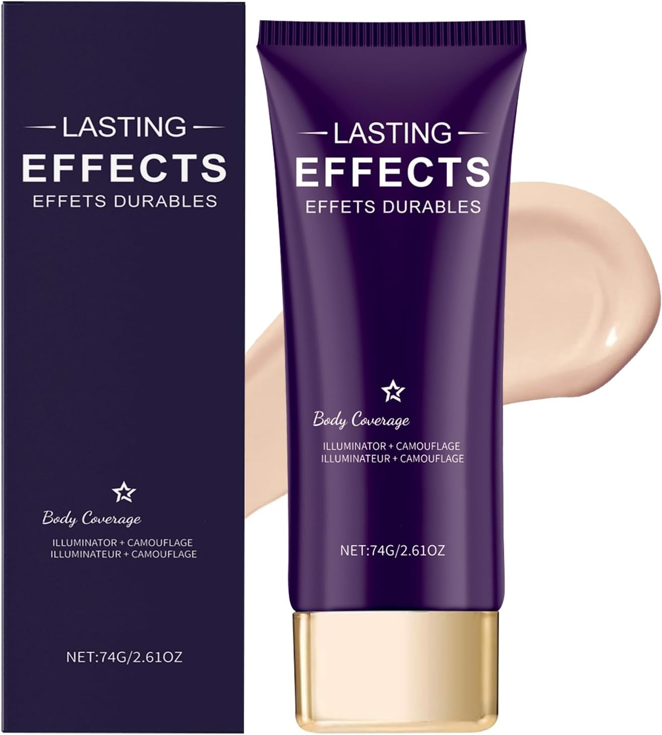Body Coverage Perfector, All over Complexion Perfector, Tattoo Cover up Cream, Long-Lasting Lightweight Body Foundation, Waterproof Sweatproof Face Concealer, Even Skin Tone (2Pcs Natural)