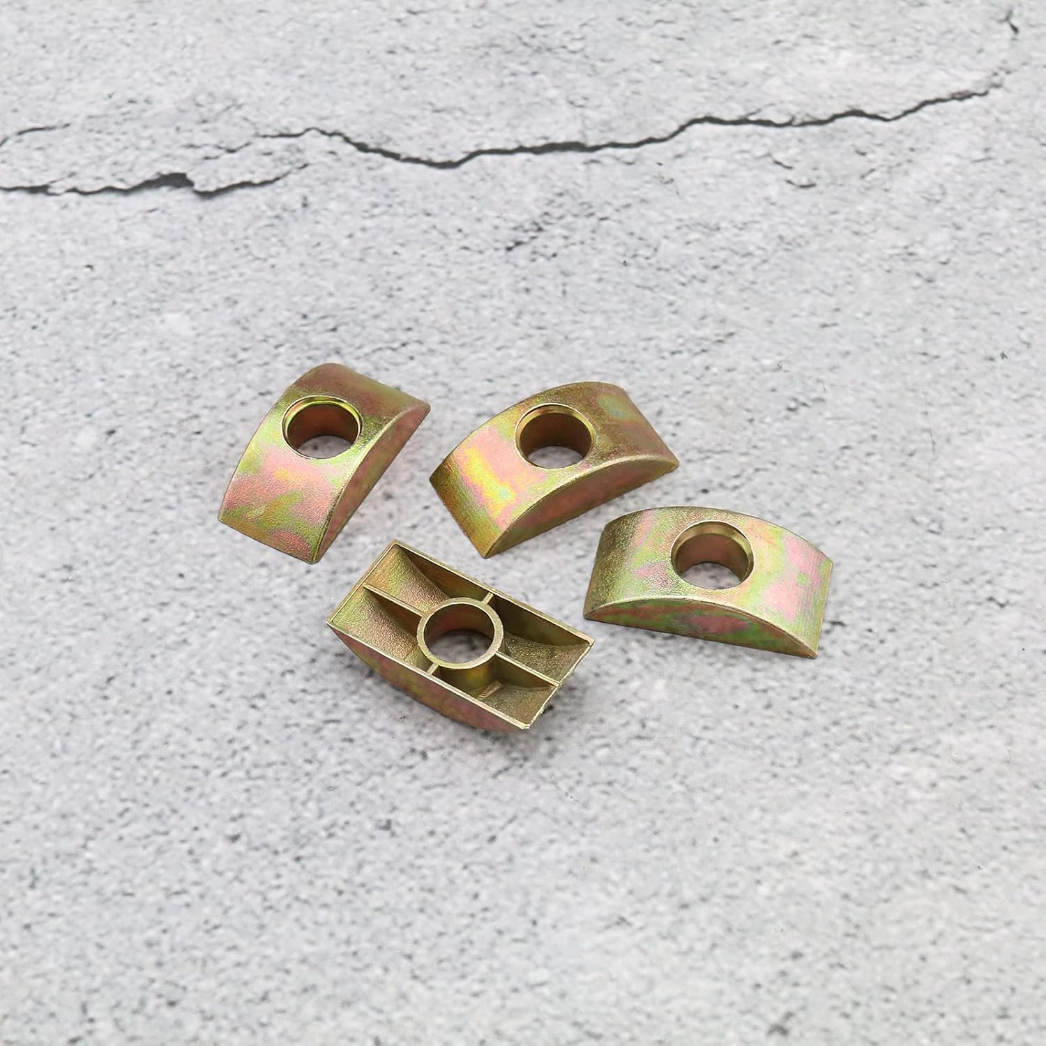 Emsea 40PCS Half Moon Nuts Furniture Connector Nuts Spacer Washer for Connect Furniture Bed Frame Wardrobe Cabinet Table Bunk Bed 8Mm Hole Diameter