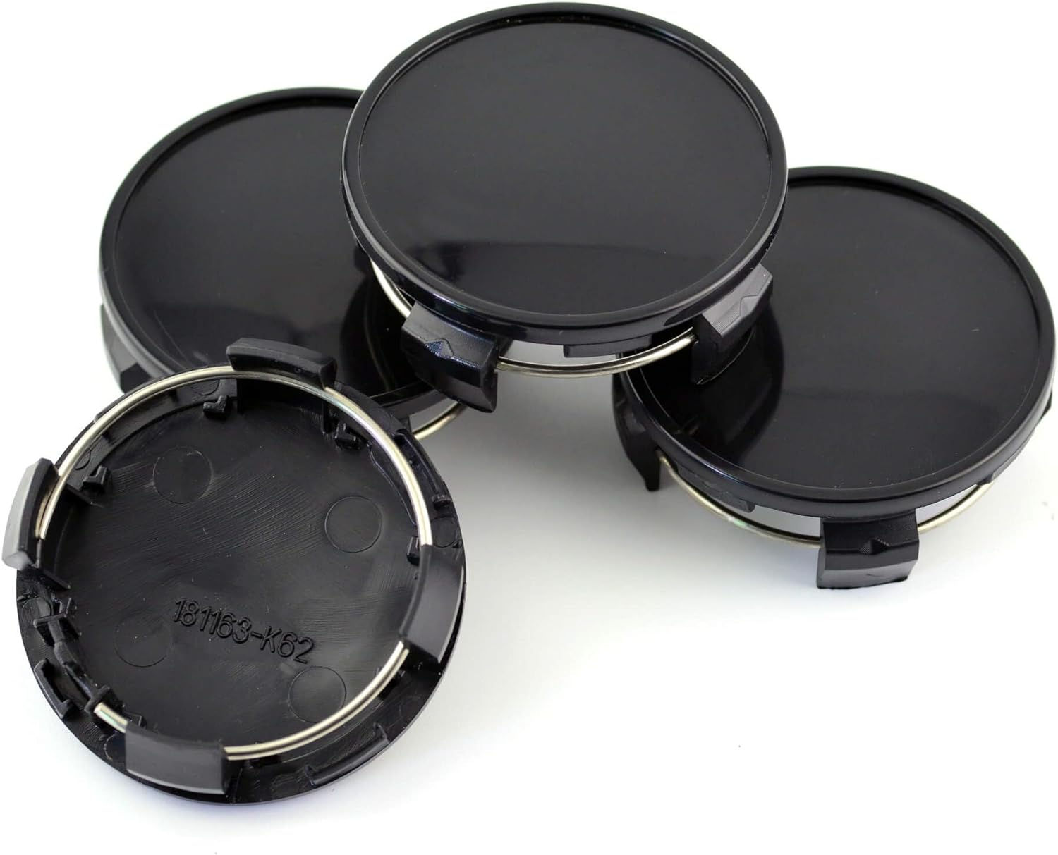 Set of 4 Hub Centre Caps Outer Diameter 62Mm, Clip Diameter 55.5Mm for 2004-2015 Corolla 2004-2007 RAV4 Black Wheel Center Cap