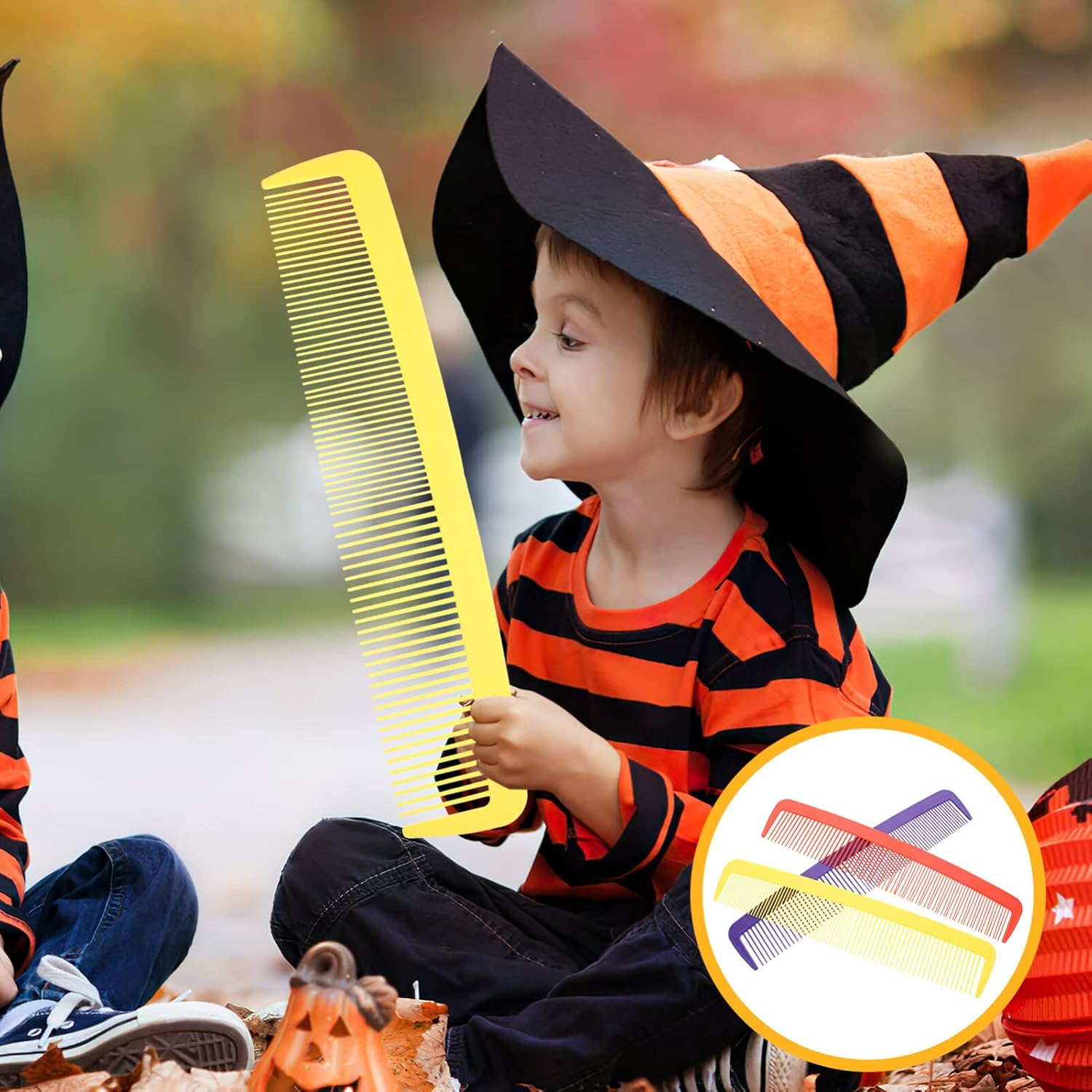 NOLITOY 3 Pcs Giant Comb Big Comb Prop Giant Wide Comb Hair Brush Oversized Novelty Toys for Costume Comedy Halloween Prank Carnival Party Favors image number 1