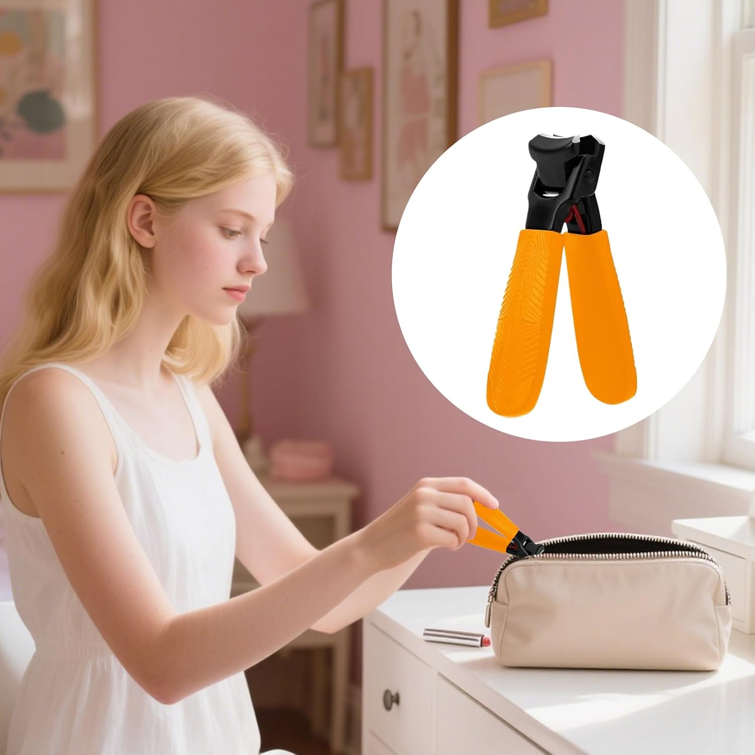 Qkbuza Large Toenail Clippers | Wide Jaw Opening Extra Large Toenail Clippers for Thick Nails | Stainless Steel Men Women Seniors Adults Toe Foot Nail Cutter Pedicure Travel Home - Black image number 3