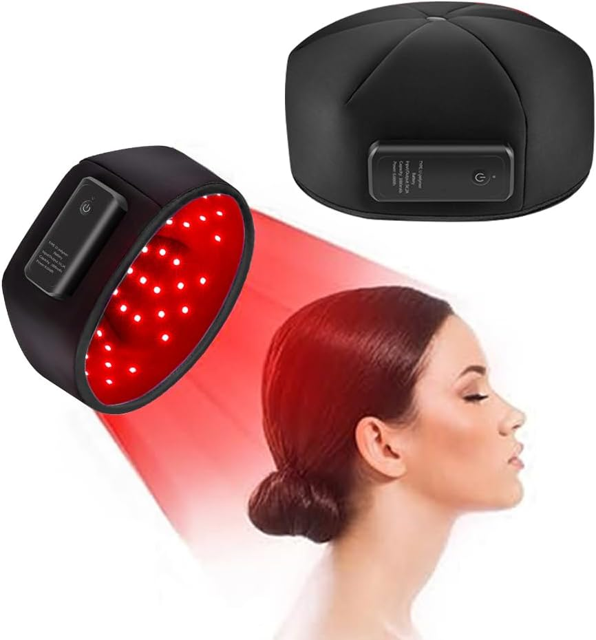 Red Light Hair Growth Beanie, Revitalize Your Hair with the Power Laser Hair Growth Cap, Red Light Laser Hair Growth Cap, Red Light Hair Growth Hat (Wireless)
