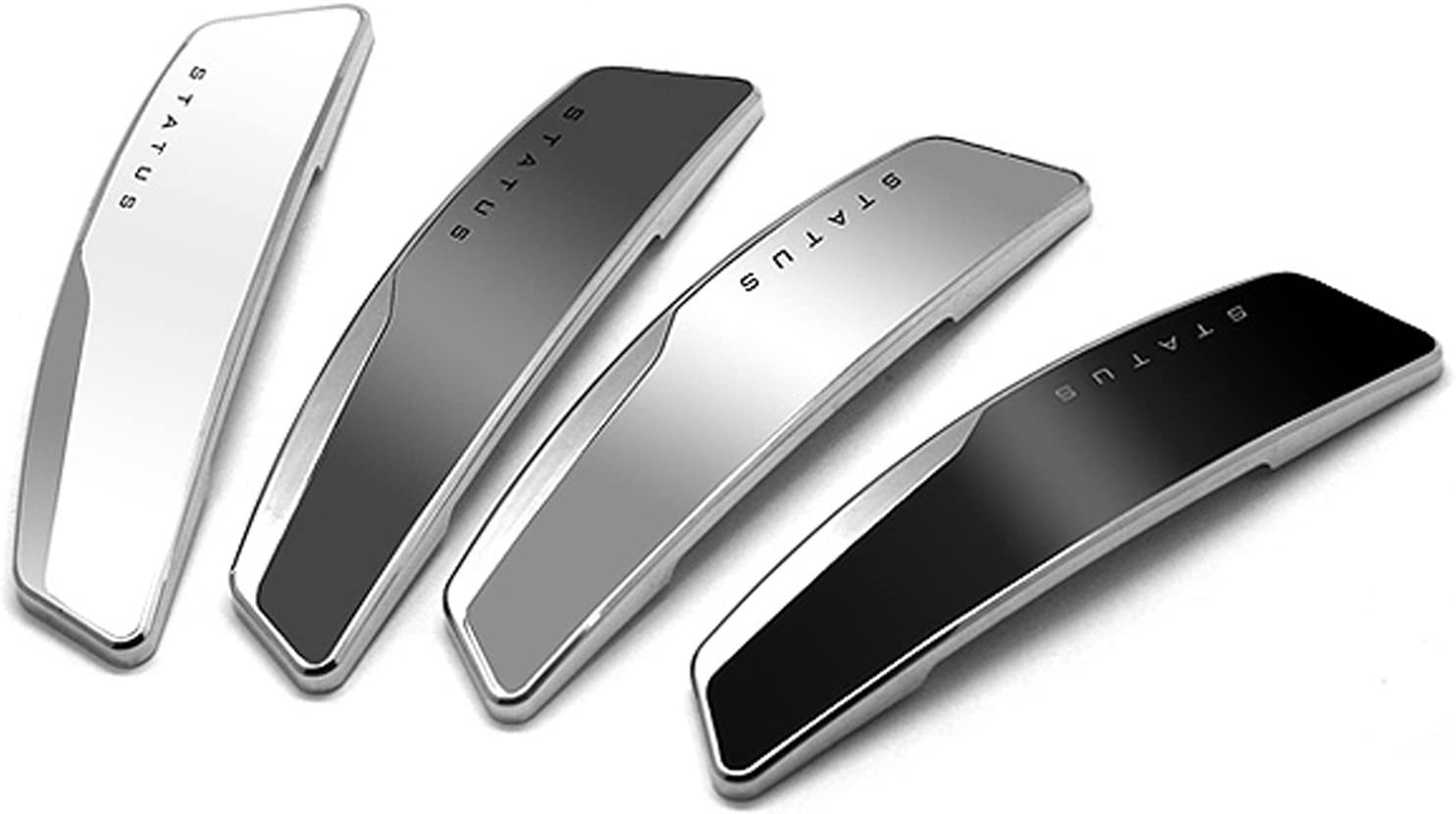4 Pcs Status High Glossy Slim Door Edge Guards Bumper Protector Trim Guard Sticker Molding Black Color for Motors (Silver) image number 4