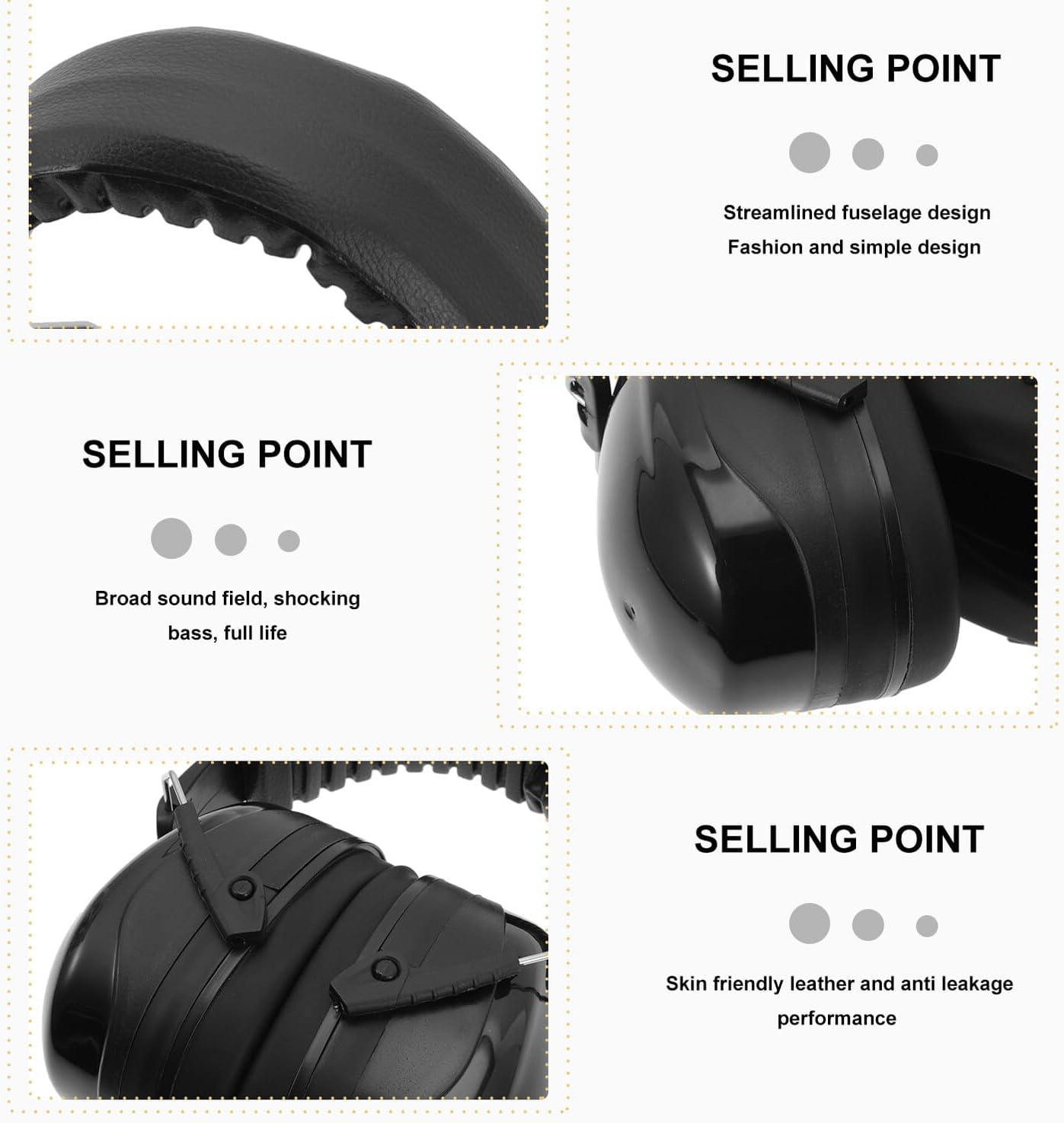 Generic over Ear Reduction Headphone for Drum Set Drummers Noise-Proof Sound Insulation Headset Protective Ear Muffs Suitable for Live Performance image number 4