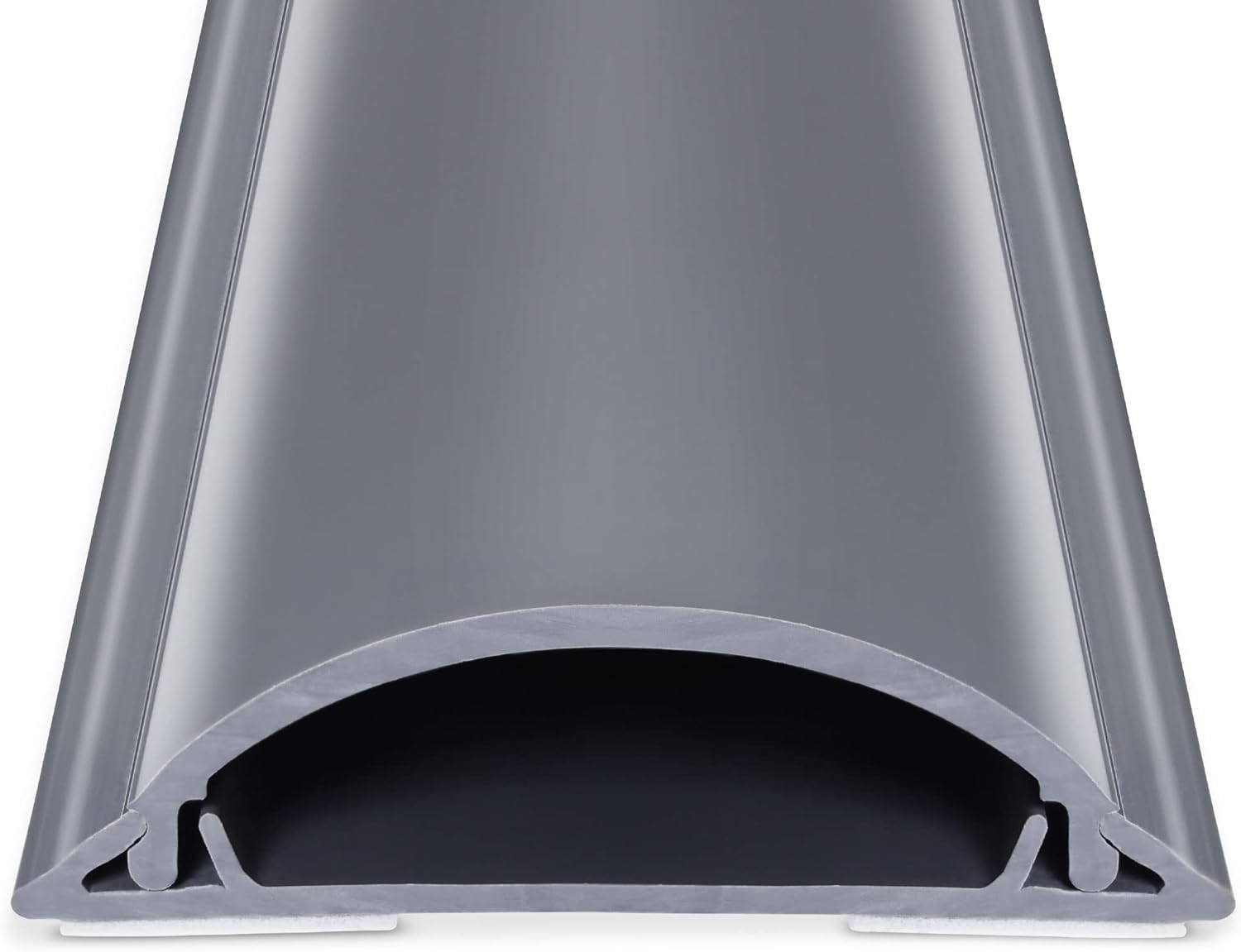 34In Cord Cover Floor, Large Capacity Floor Cable Cover, Hard PVC Cord Hider Floor, Floor Wire Cover for Cable Management Floor, Cable Floor Cover Black, 2X L17In, Cord Cavity - 1.77"(W) X 0.59"(H)