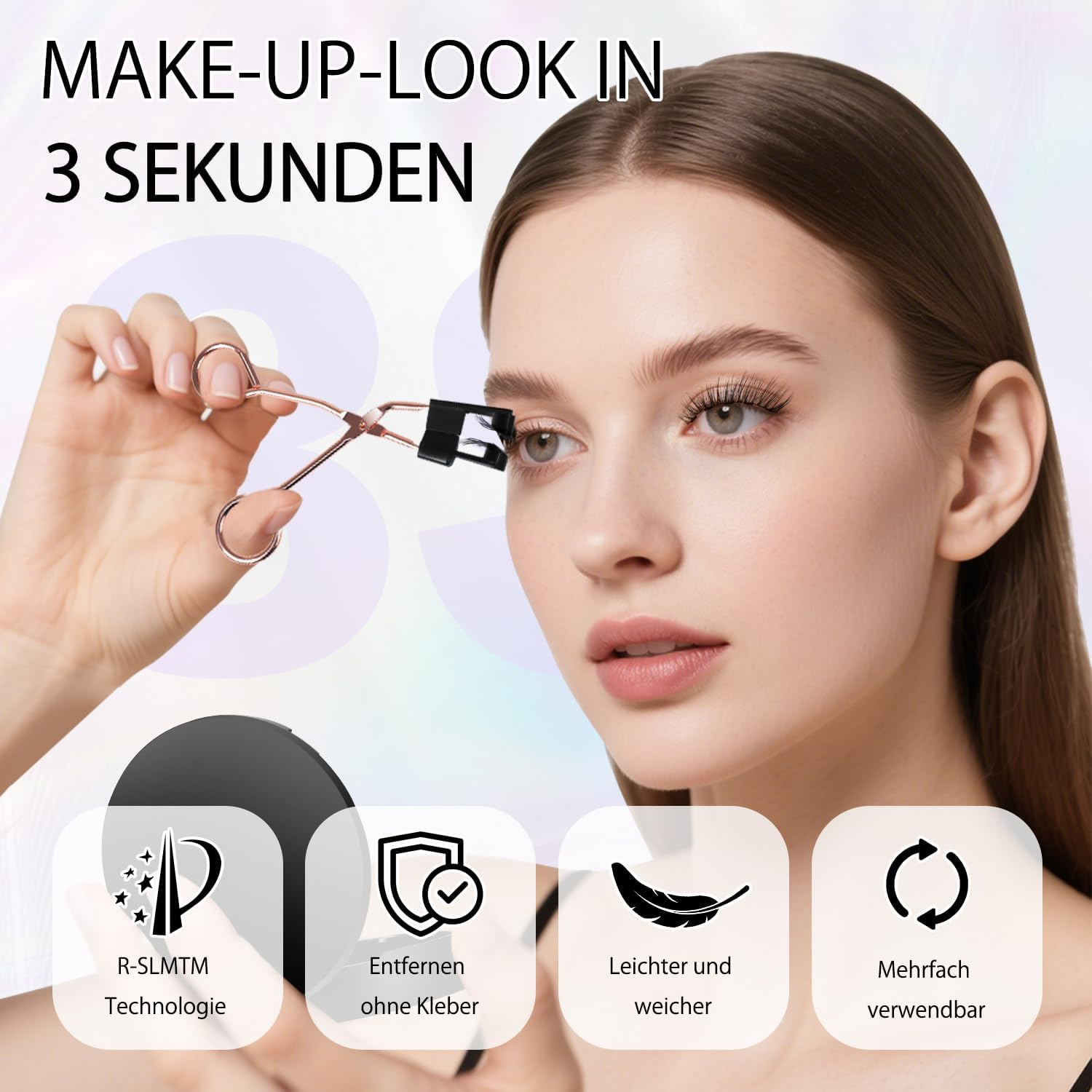 Magnetic Eyelashes, Magnetic Eyelashes with Applicator, Magic Eyelashes, Magnetic, Reusable, Best Magnetic Eyelash Set, No Glue, with Applicator (4) image number 6