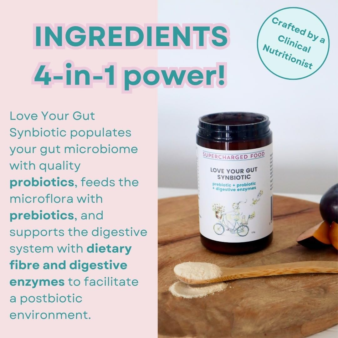 Synbiotic Blend 120G | Probiotic & Prebiotic Food Supplement | Daily Gut Harmony | by Lee Holmes' Supercharged Food | Trusted since 2012 image number 3