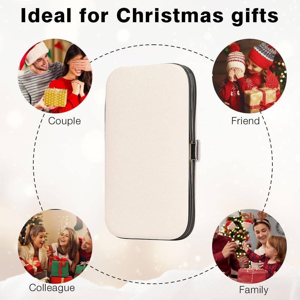 Manicure Set, 7-In-1 Christmas Rose Gold Stainless Steel Nail Clippers Manicure Set, Men'S Care Set, Nails Doing Yourself, Cuticle Remover for Ingrown Toenails and Thick Nails, for Travel and Home image number 6