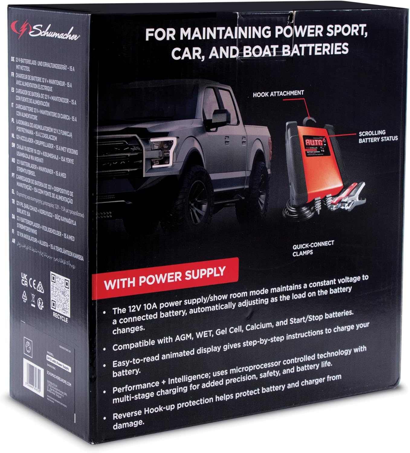 Schumacher SPI15 12V-15A Battery Maintainer and Charger