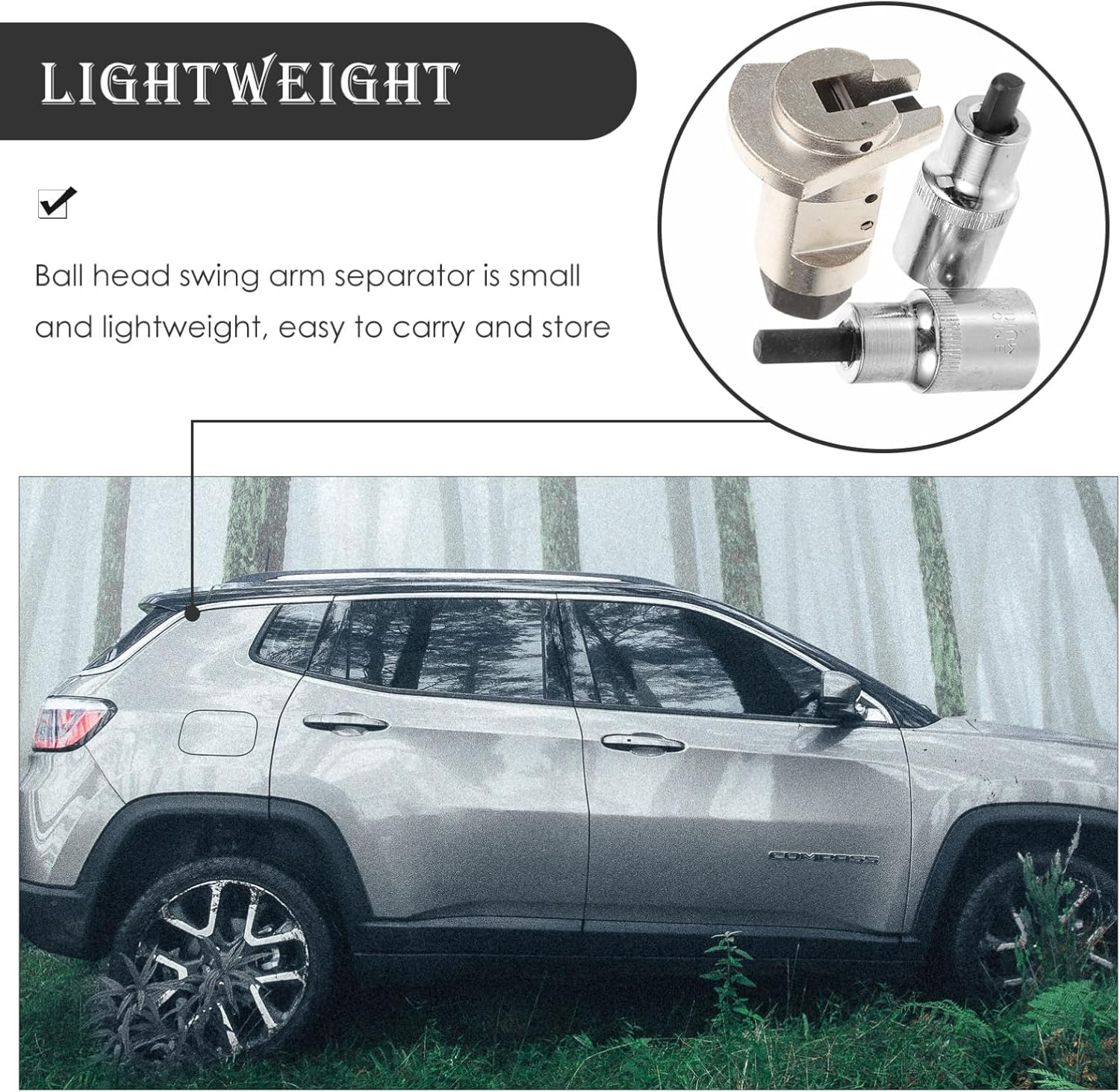 HOLIDYOYO 3Pcs Suspension Separator Spreader Tool and Strut Nut Socket Automotive Suspension Strut Separation Tool for Car Shock Absorber Remover Suitable for Steering and Repair Random Color image number 6