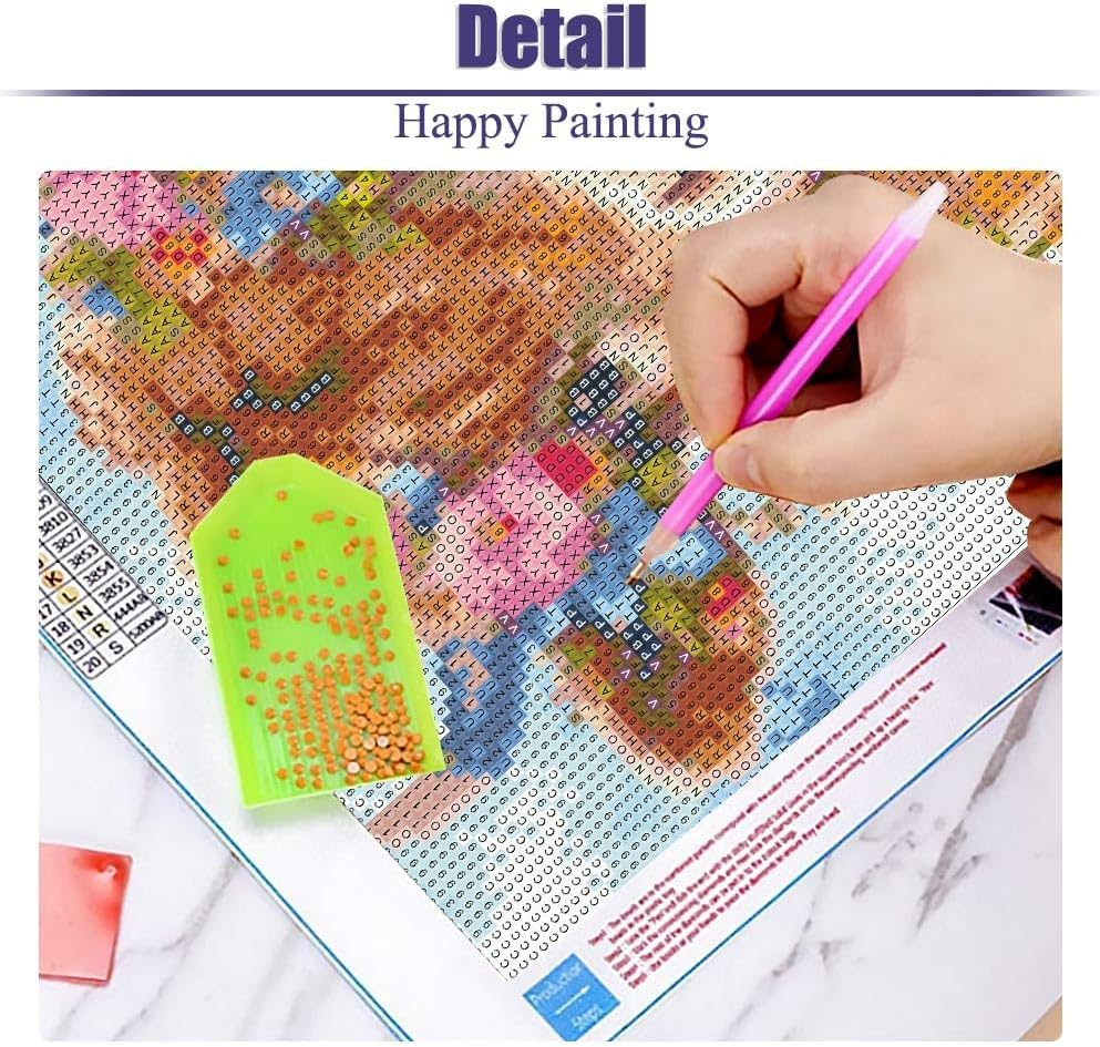 FQOVKYN 5D Cow Diamond Painting Kits for Adults - DIY Full round Drill Diamond Art Kits for Beginners, Highland Cow Paint with Diamonds Pictures Gem Art Painting Kits Adult Crafts Kits 12X16In image number 2