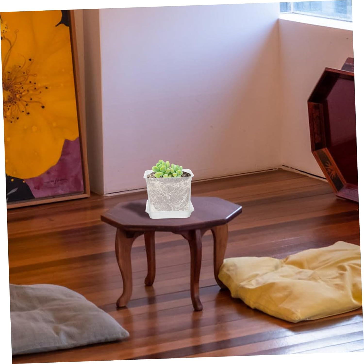 Baluue Flower Pots Plastic Plant Pots Drainage Orchid for Indoor Outdoor Plant for Succulent