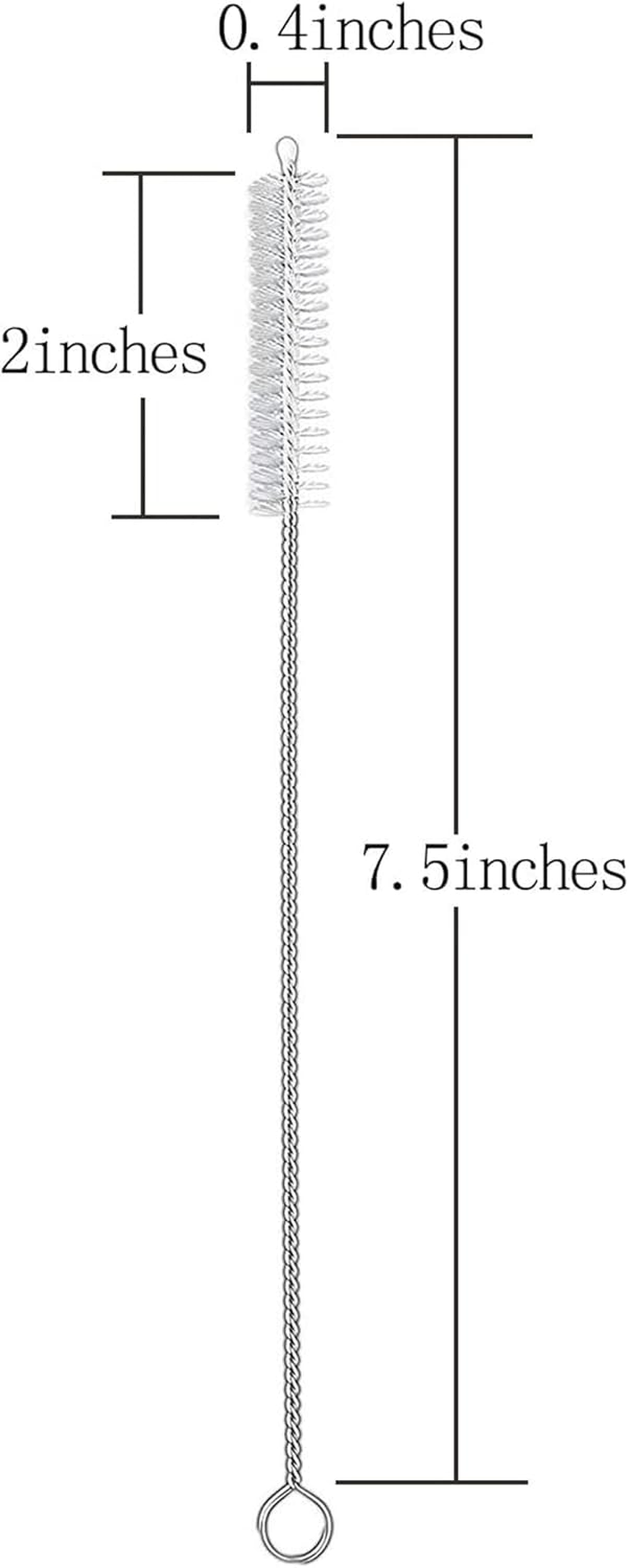 Sulfar 2 Straws Cleaning Brush - BPA Free - 2 Heavy Bristle Straw Cleaner for Washing Ss Drink Straws, Tea Pot Spout, Glass Bottles, Mini, Micro, Pipe image number 4