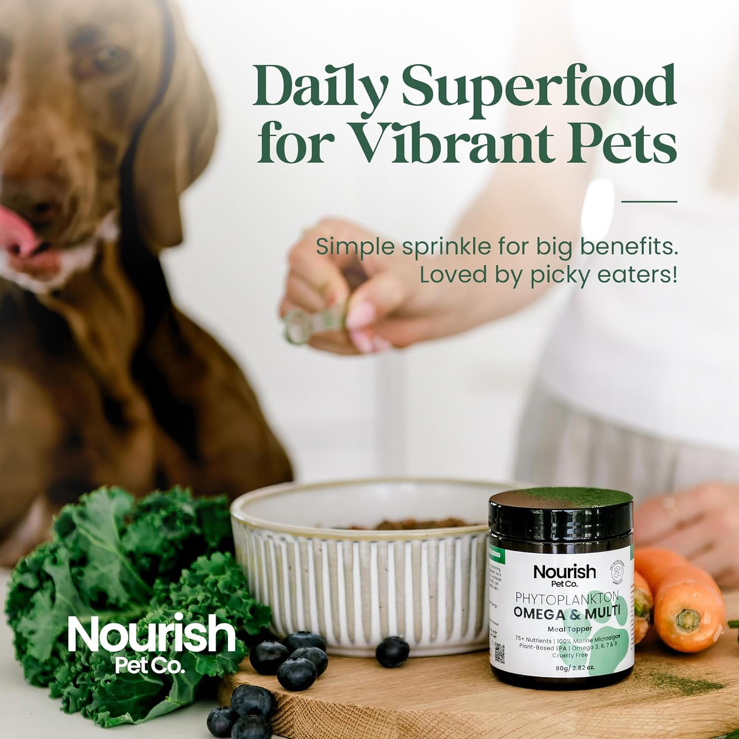 Nourish Pet Co. Phytoplankton Omega & Multi for Dogs & Cats - the Ultimate Wholefood Supplement for Overall Health & Vitality image number 4