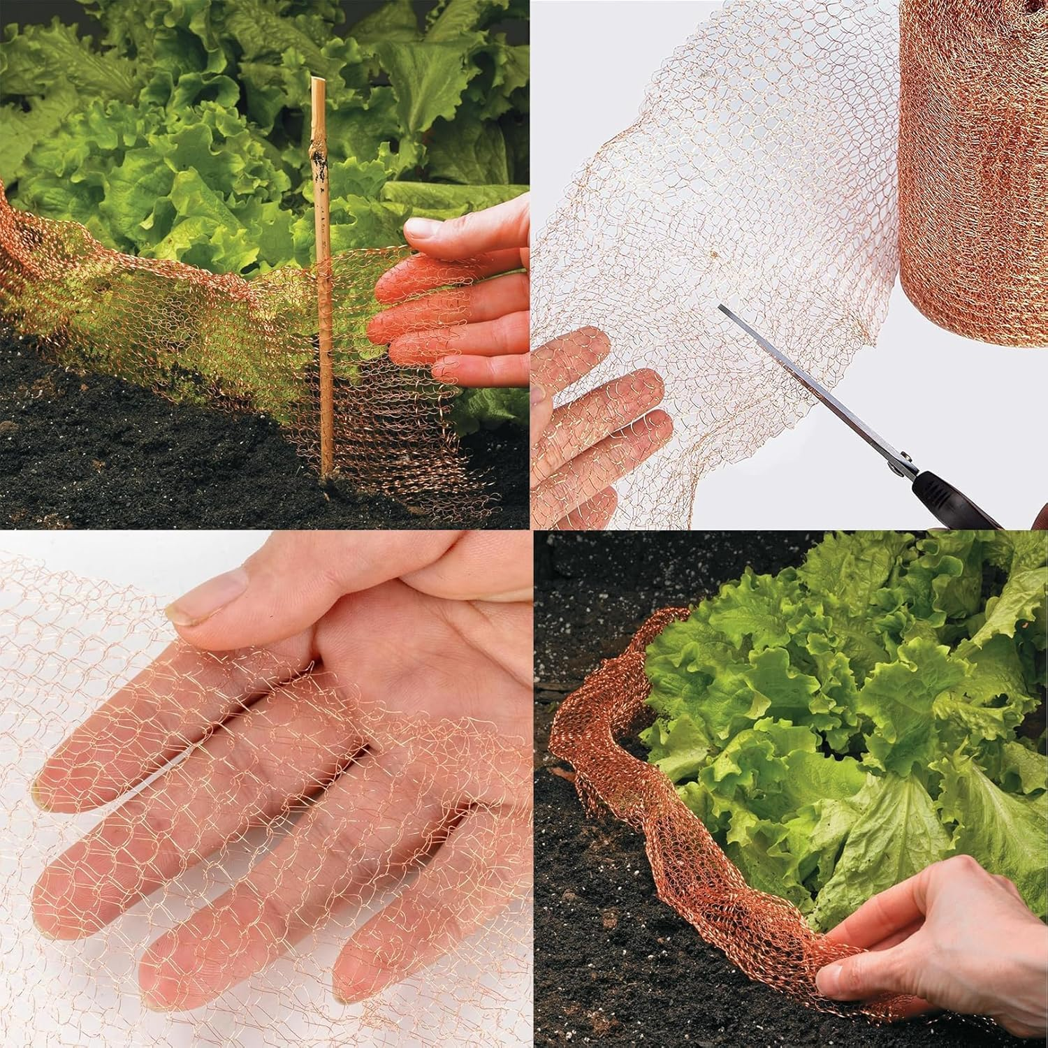 Copper Pest Control Mesh Roll, 1Roll Mesh Rodent Control Copper Wool, Double Layer Copper Mesh Rodent Control, Knitted Copper Mesh Roll Double Layer Fabric Wool Hole Filler Used for House and Garden