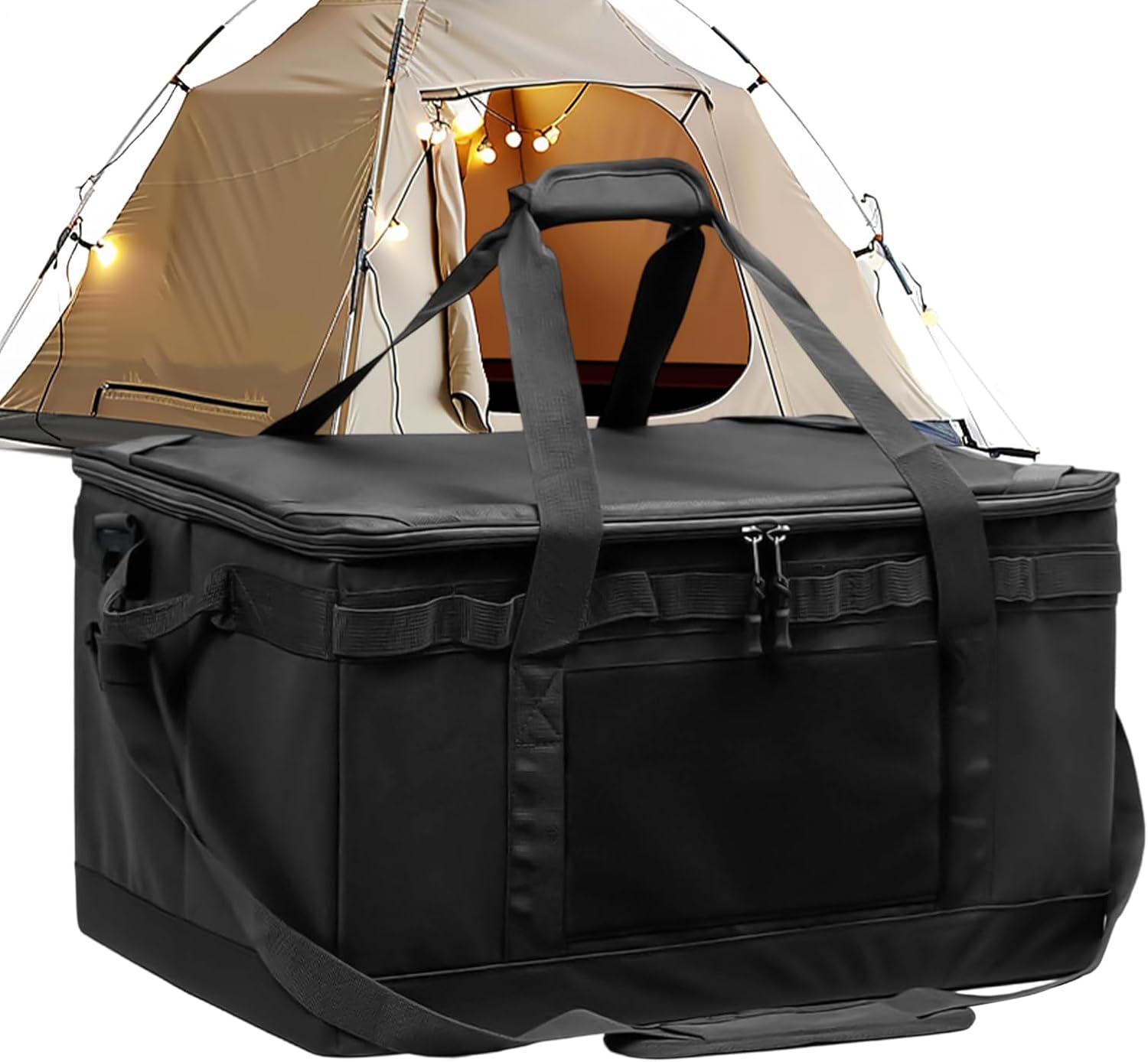 Camping Tote - 30L Foldable Cookware Organizer,Camping Storage Organizer with Handles | for Outdoor Gear Kitchen Travel Cookware Tool Equipment image number 5