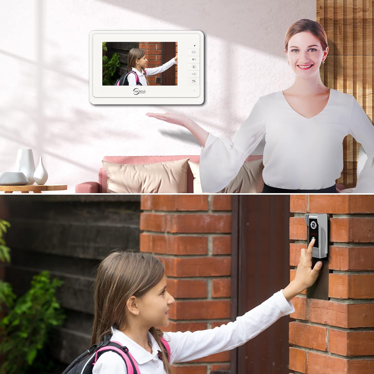7'' Color Wired Video Door Phone Intercom System for Home Indoor Monitor 700TVL Outdoor Camera IR Night Vision image number 4