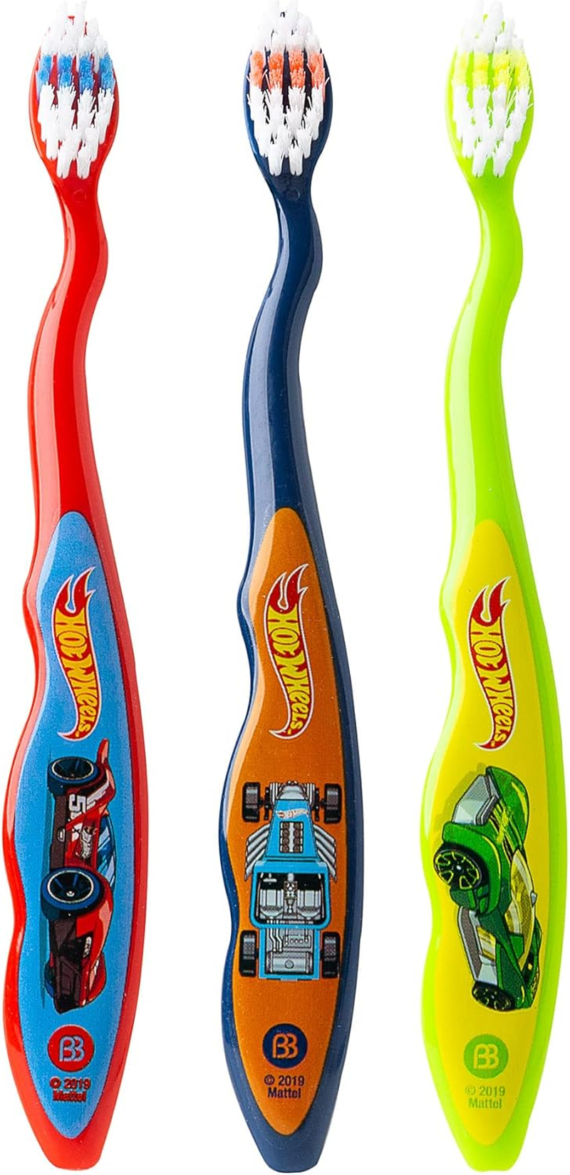 Brush Buddies Hot Wheels Toothbrush for Kids, Toddler Toothbrushes, Children'S Toothbrushes, Soft Bristle Toothbrushes for Kids, 3PK image number 3