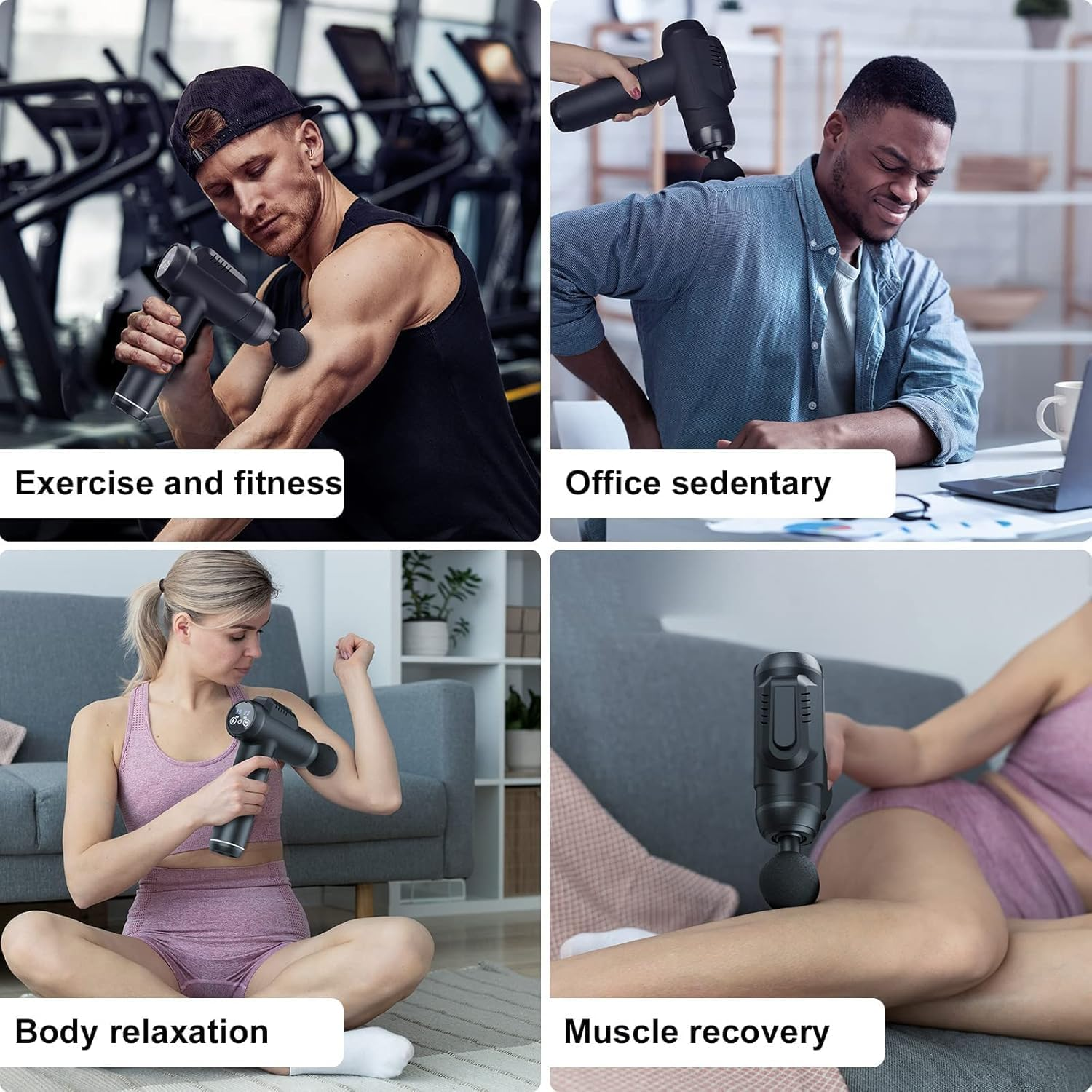 Massage Gun-Massage Gun Deep Tissue-Electric Handheld Massagers -6 Massage Heads-99 Adjustable Speeds-Hand Massager with LCD Display Screen Rechargeable for Muscle Pain Relief Recovery image number 1