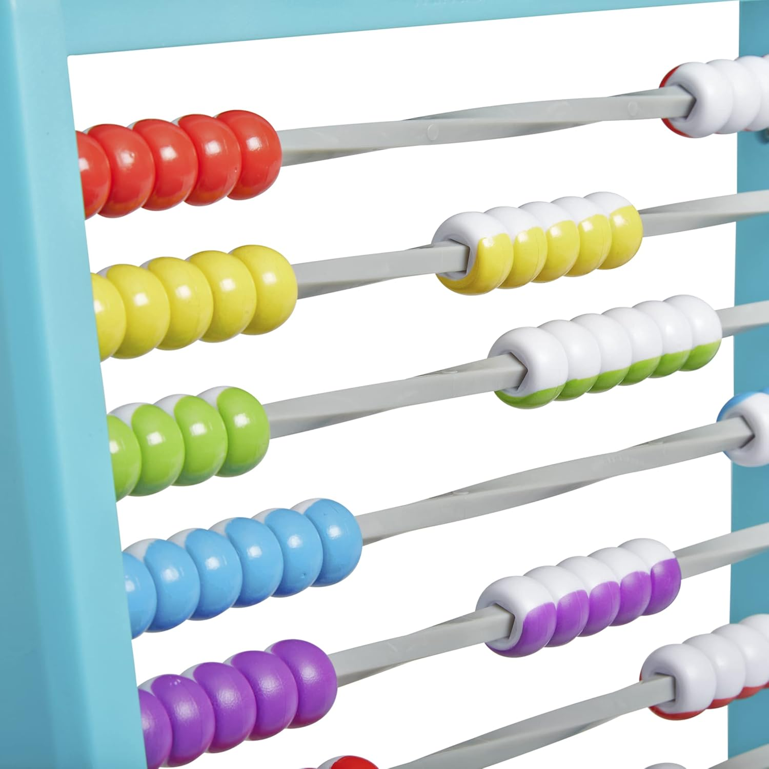 Hand2Mind Color Changing Plastic 100 Bead Abacus for Kids Math, Counting Rack, Manipulatives Kindergarten, Educational Toys for Elementary Kids (Set of 1) image number 2